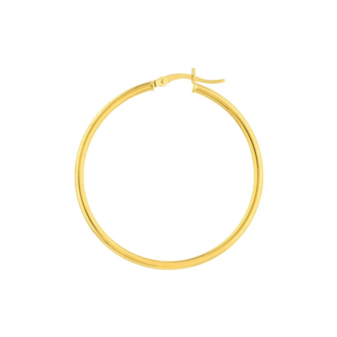 14K GOLD 2MM 1.5" HOOPS - Image 4