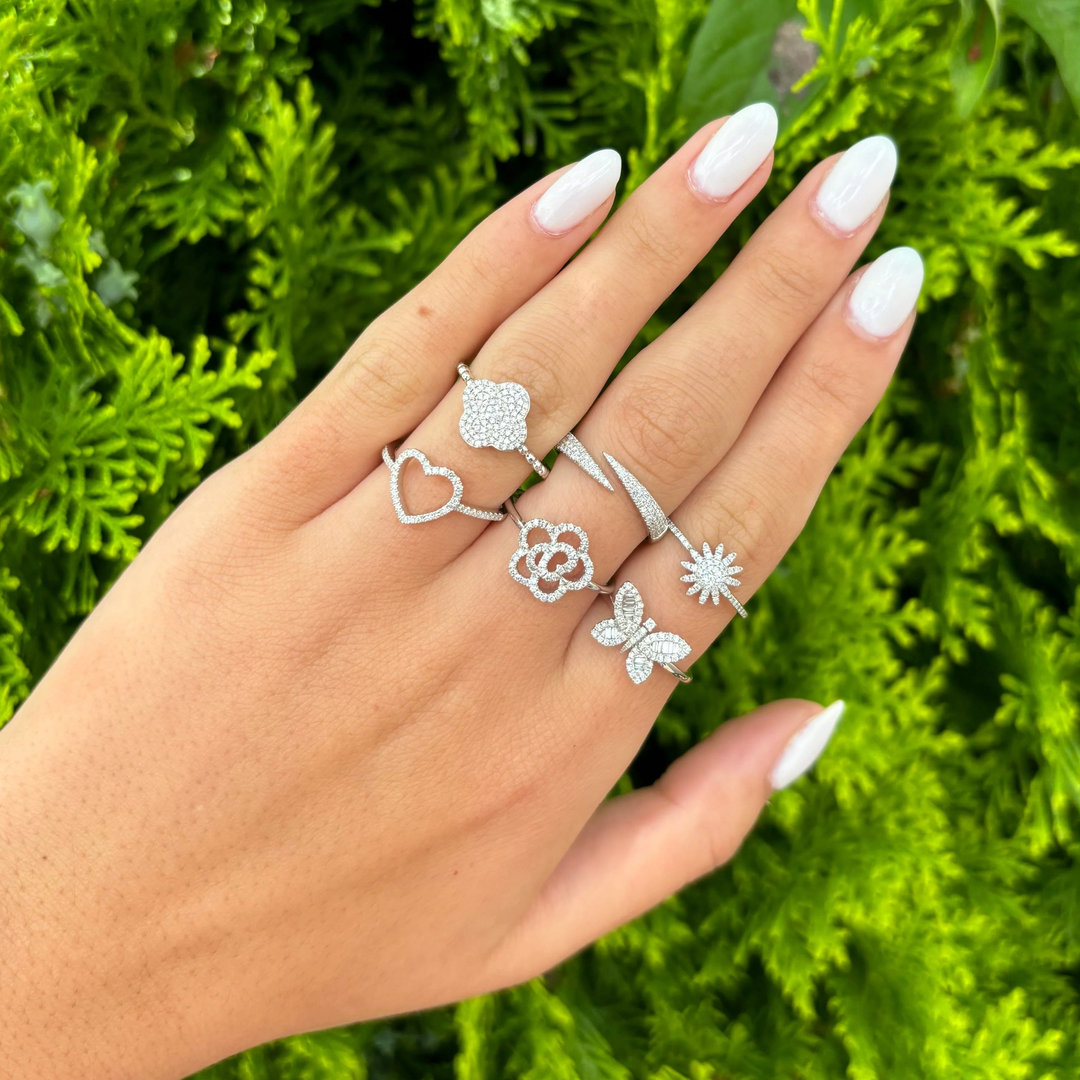 14K GOLD DELIA OPEN HEART RING - Image 2