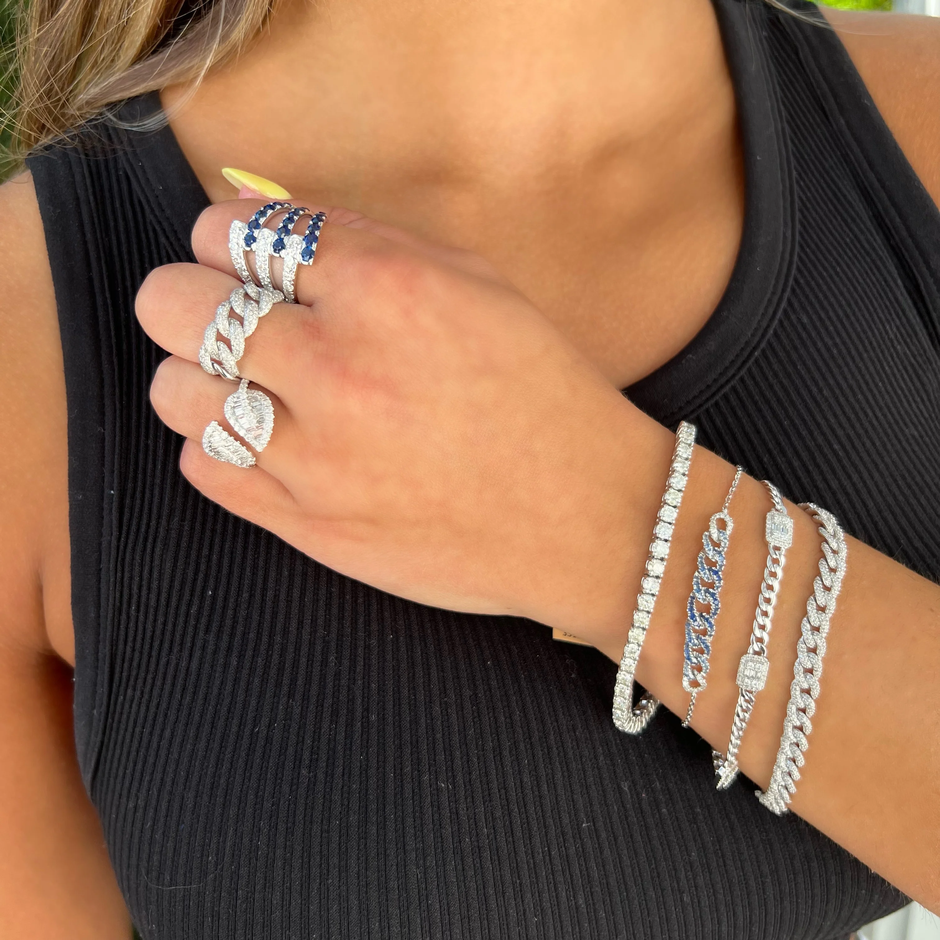 14K GOLD DIAMOND 7.05 CT CLASSIC TENNIS BRACELET - Image 2