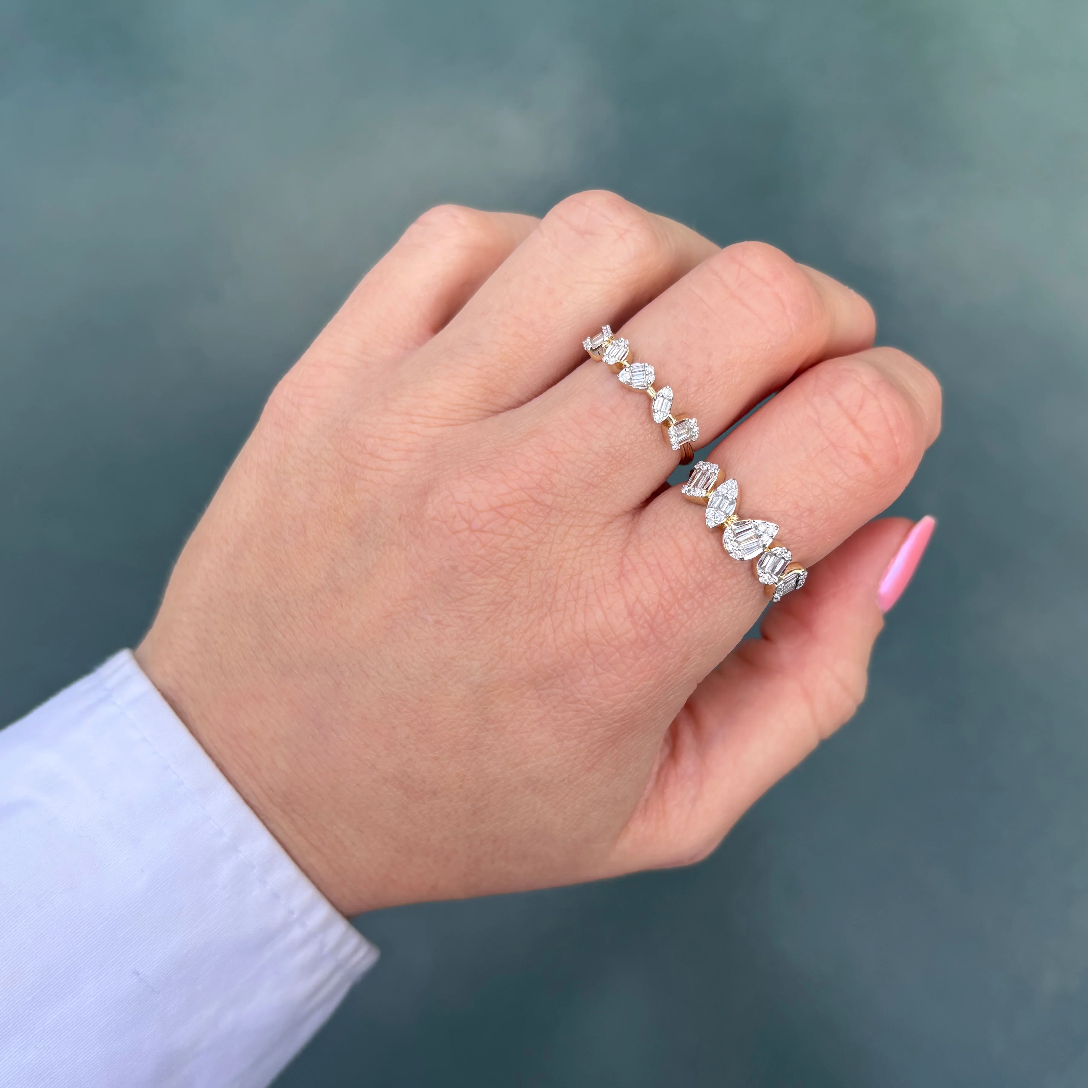 14K GOLD DIAMOND ABBI RING - Image 6