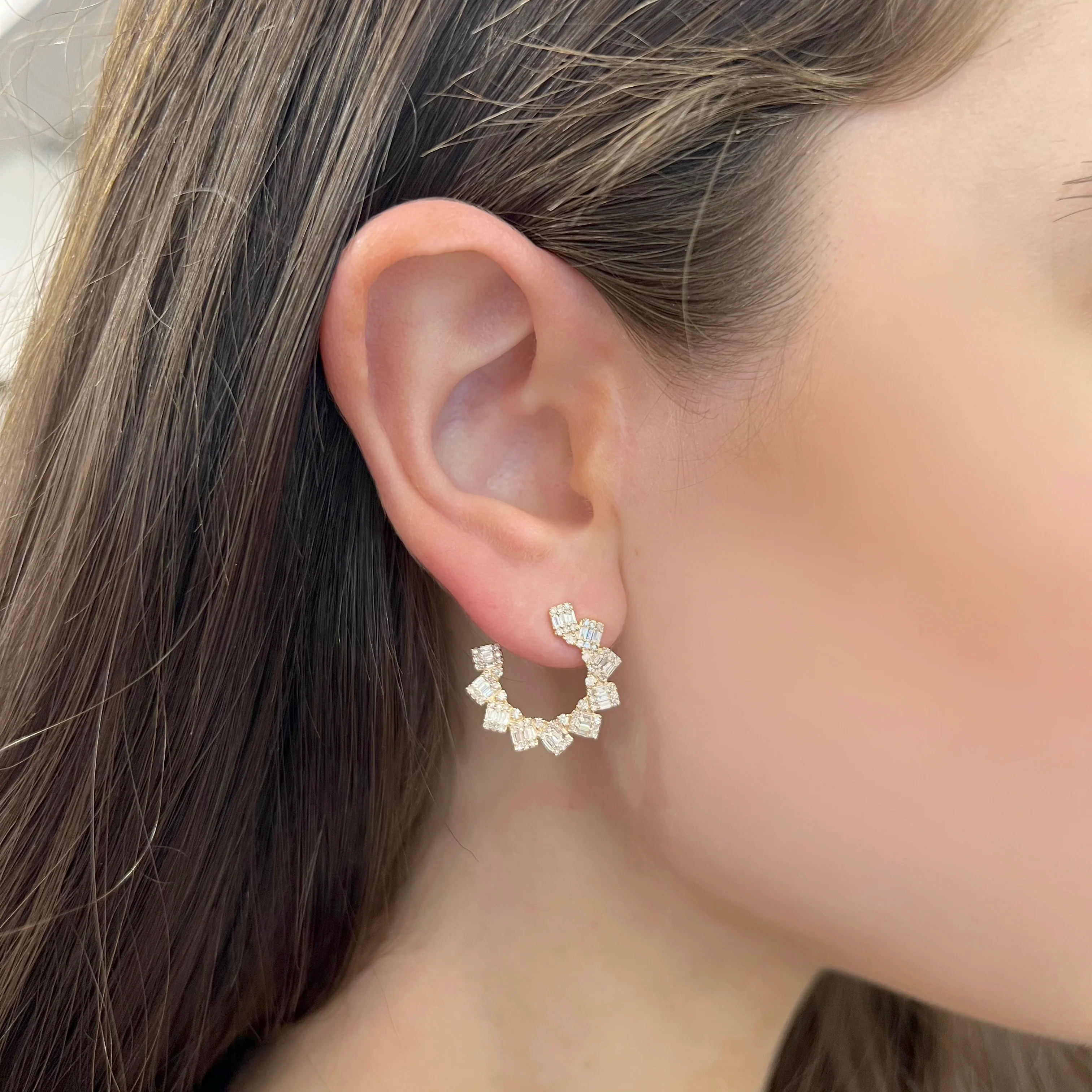 14K GOLD DIAMOND ADLEY EARRINGS - Image 4