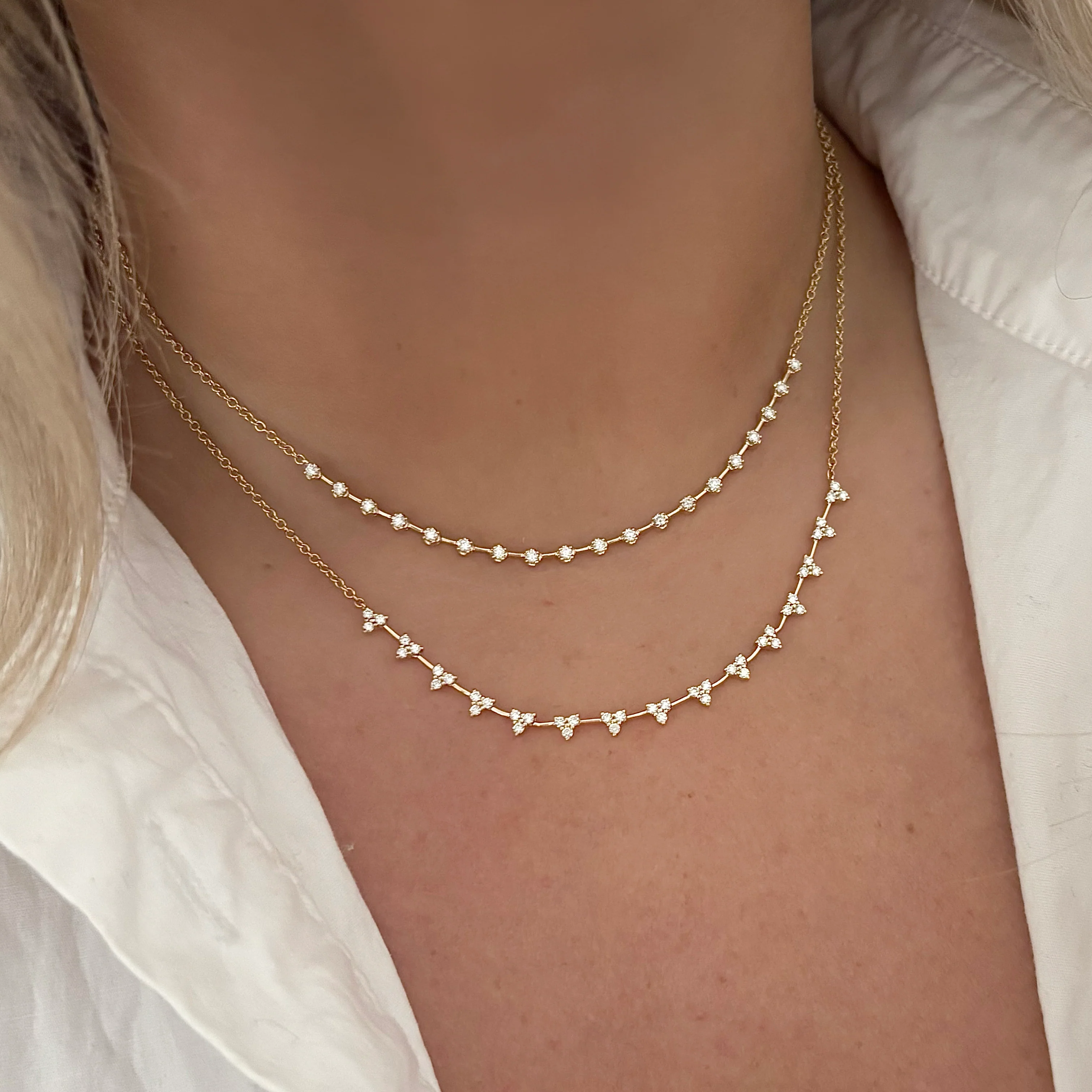 14K GOLD DIAMOND AILEEN NECKLACE - Image 2