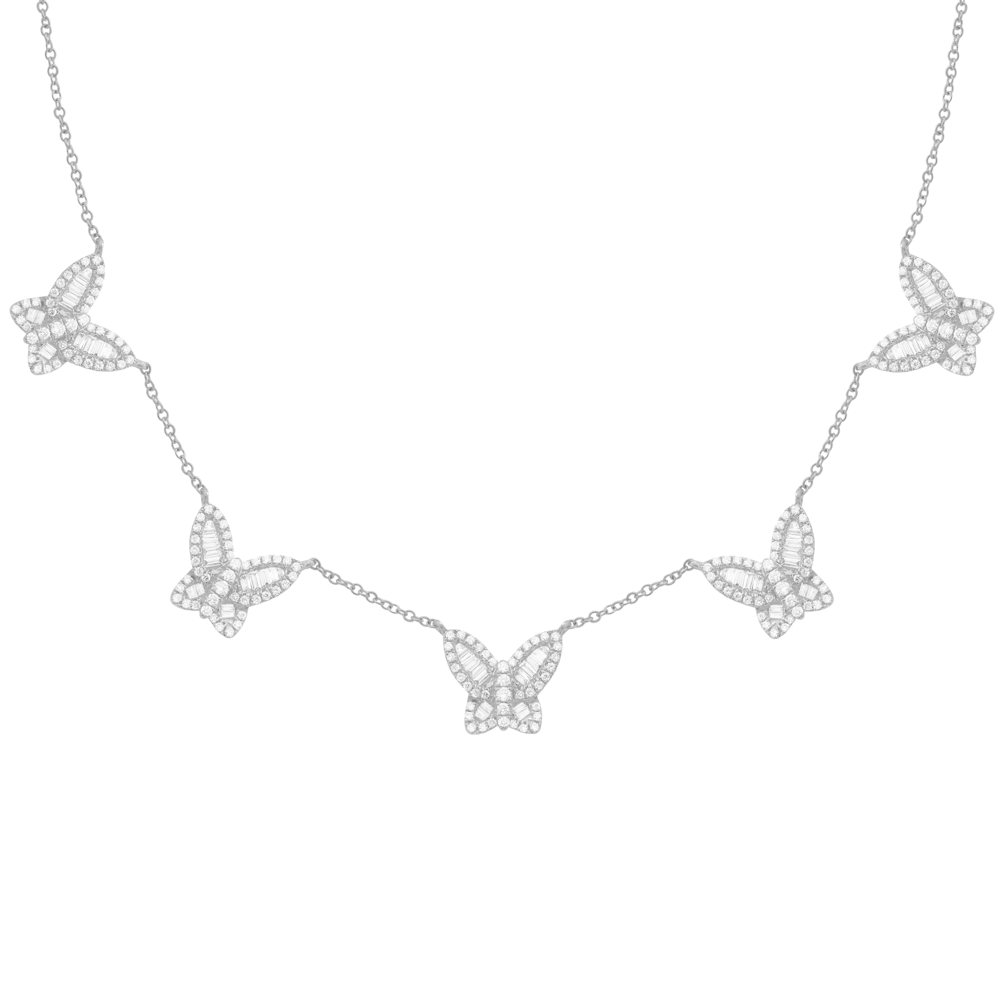 14K GOLD DIAMOND ALEXANDRA BUTTERFLY NECKLACE - Image 3