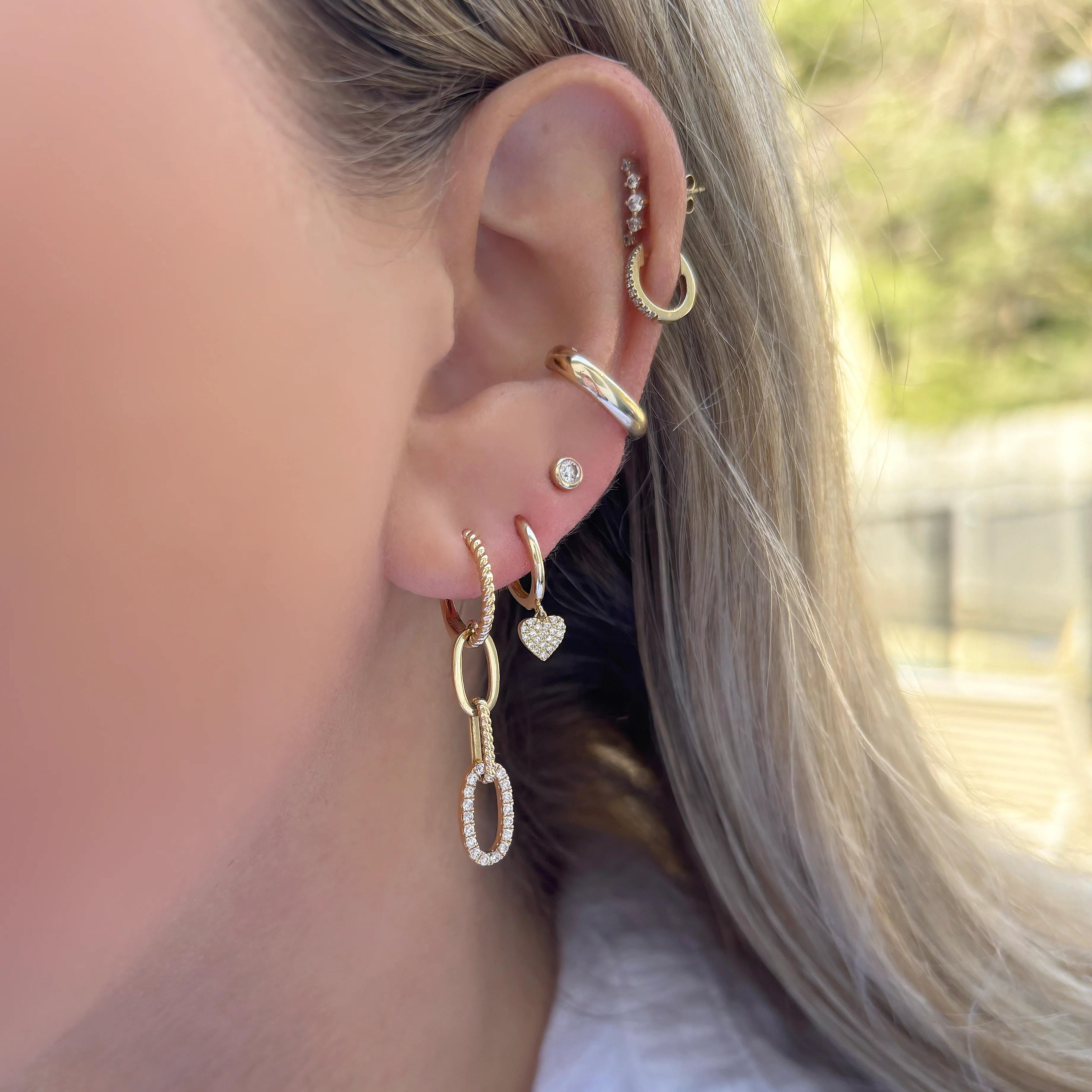 14K GOLD DIAMOND ALINA EARRINGS - Image 2