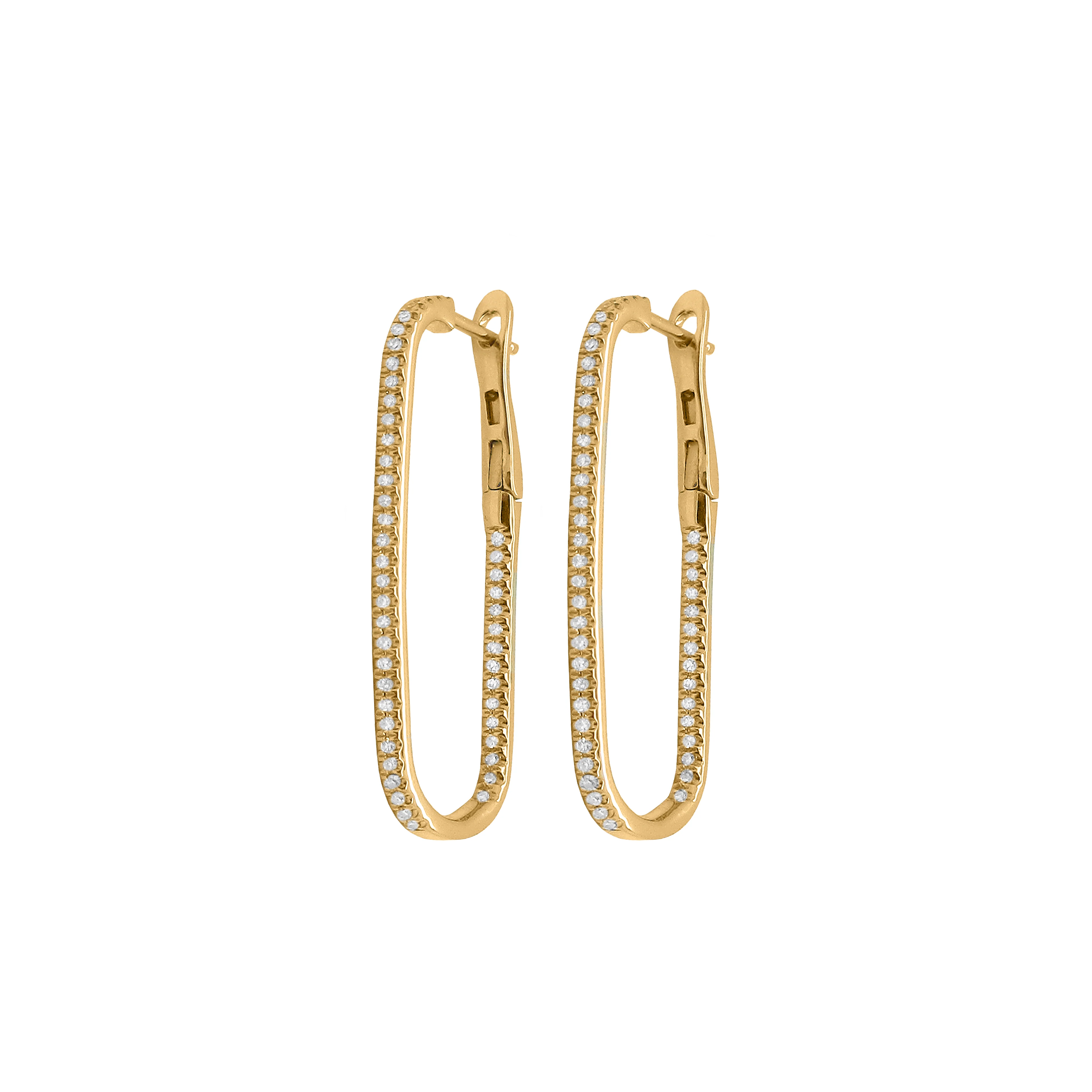 14K GOLD DIAMOND ALLISON HOOPS - Image 3