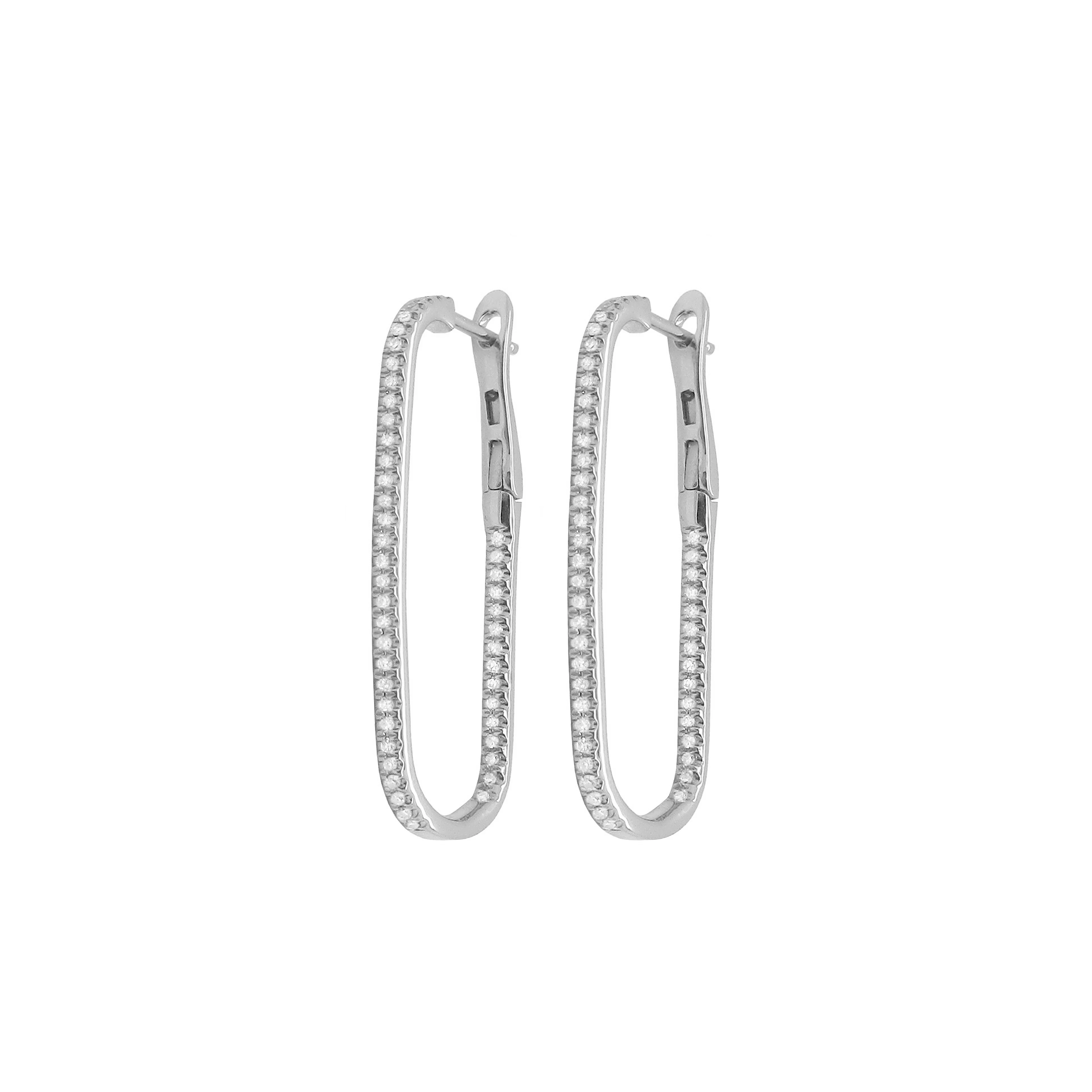 14K GOLD DIAMOND ALLISON HOOPS - Image 4