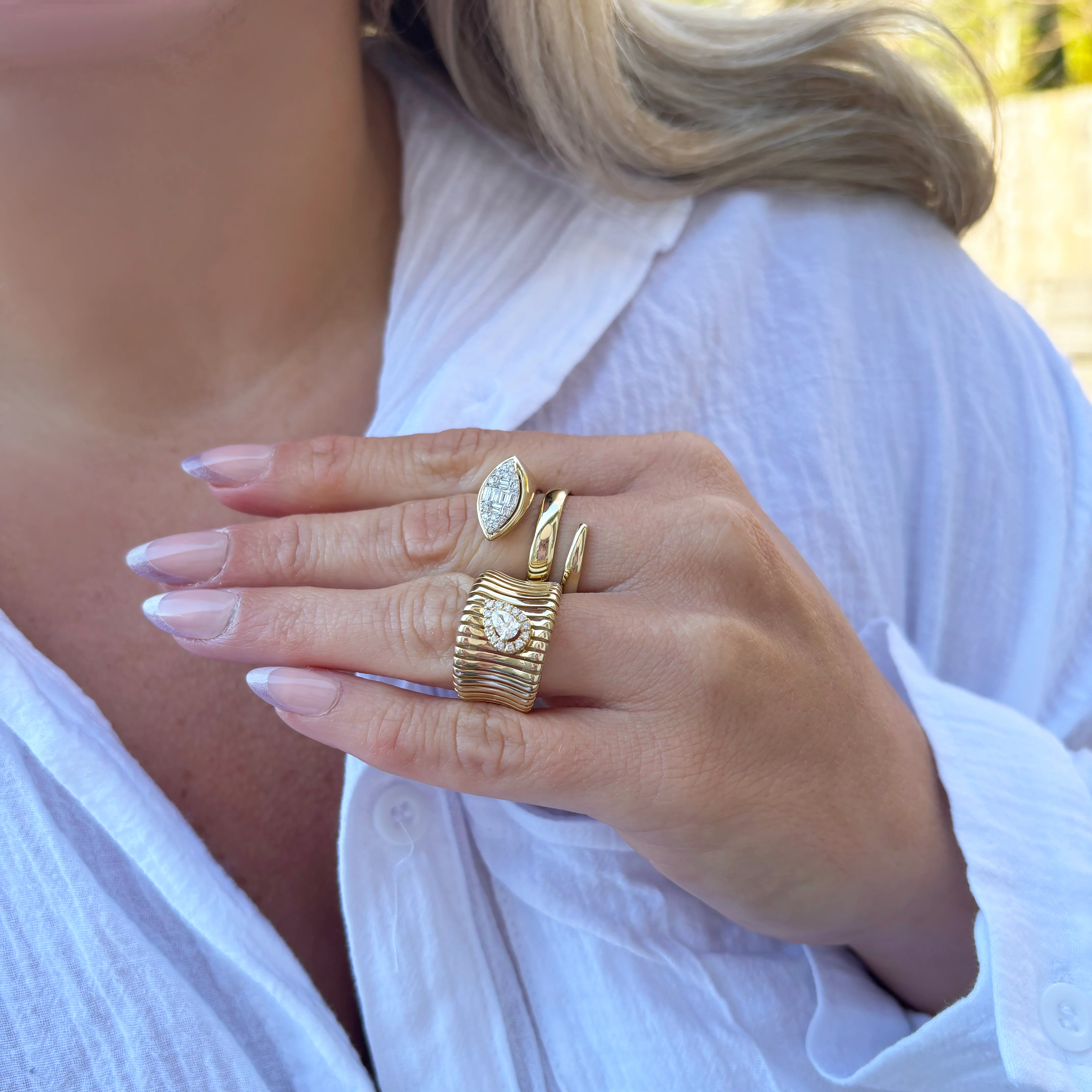 14K GOLD DIAMOND ALLY RING - Image 2