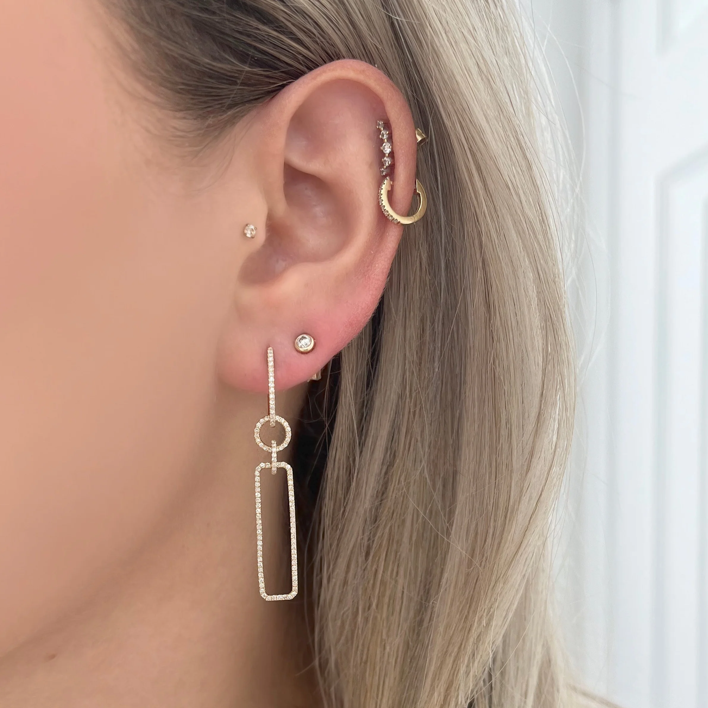14K GOLD DIAMOND ARIANNA EARRINGS - Image 2
