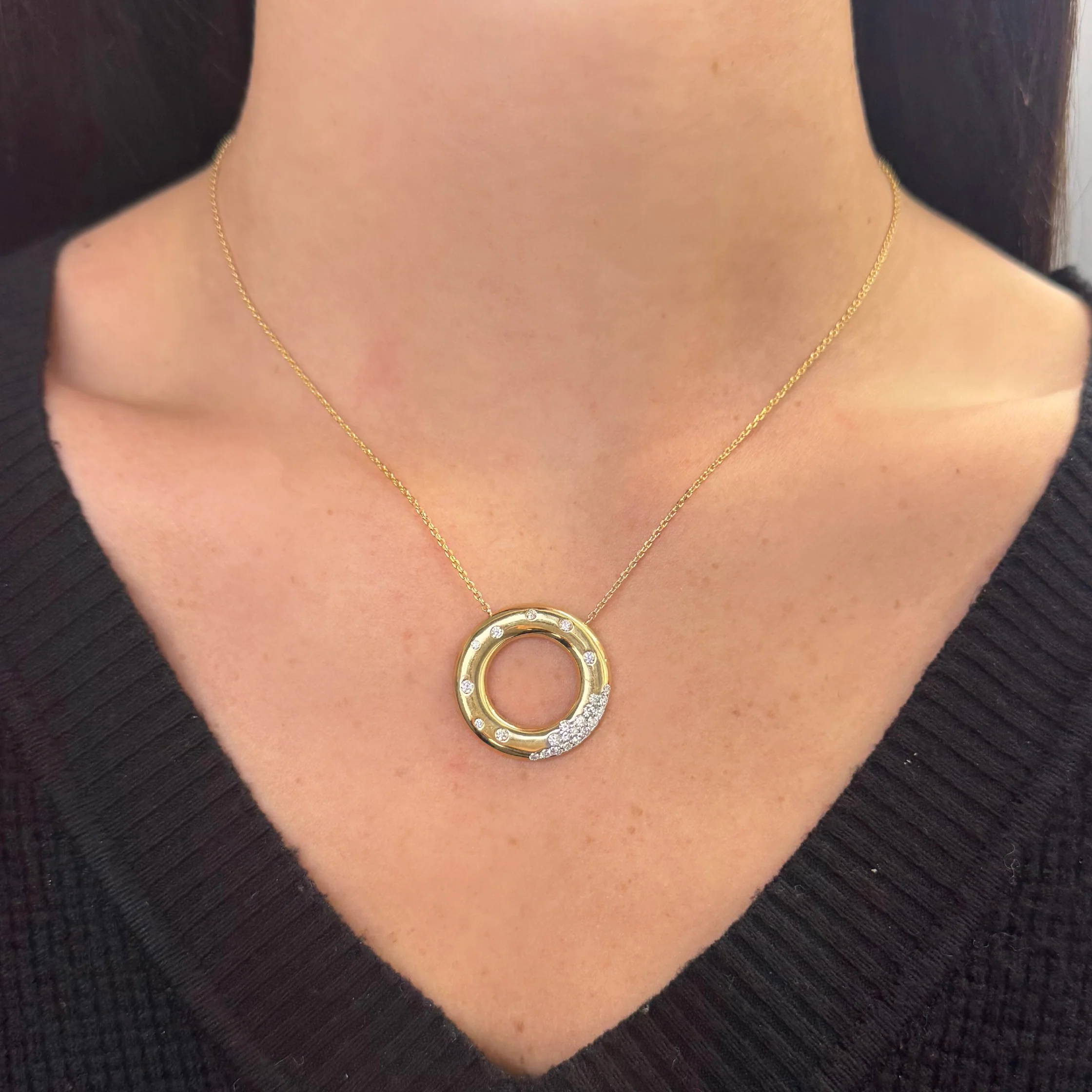 14K GOLD DIAMOND ASHLEY CONFETTI NECKLACE - Image 3