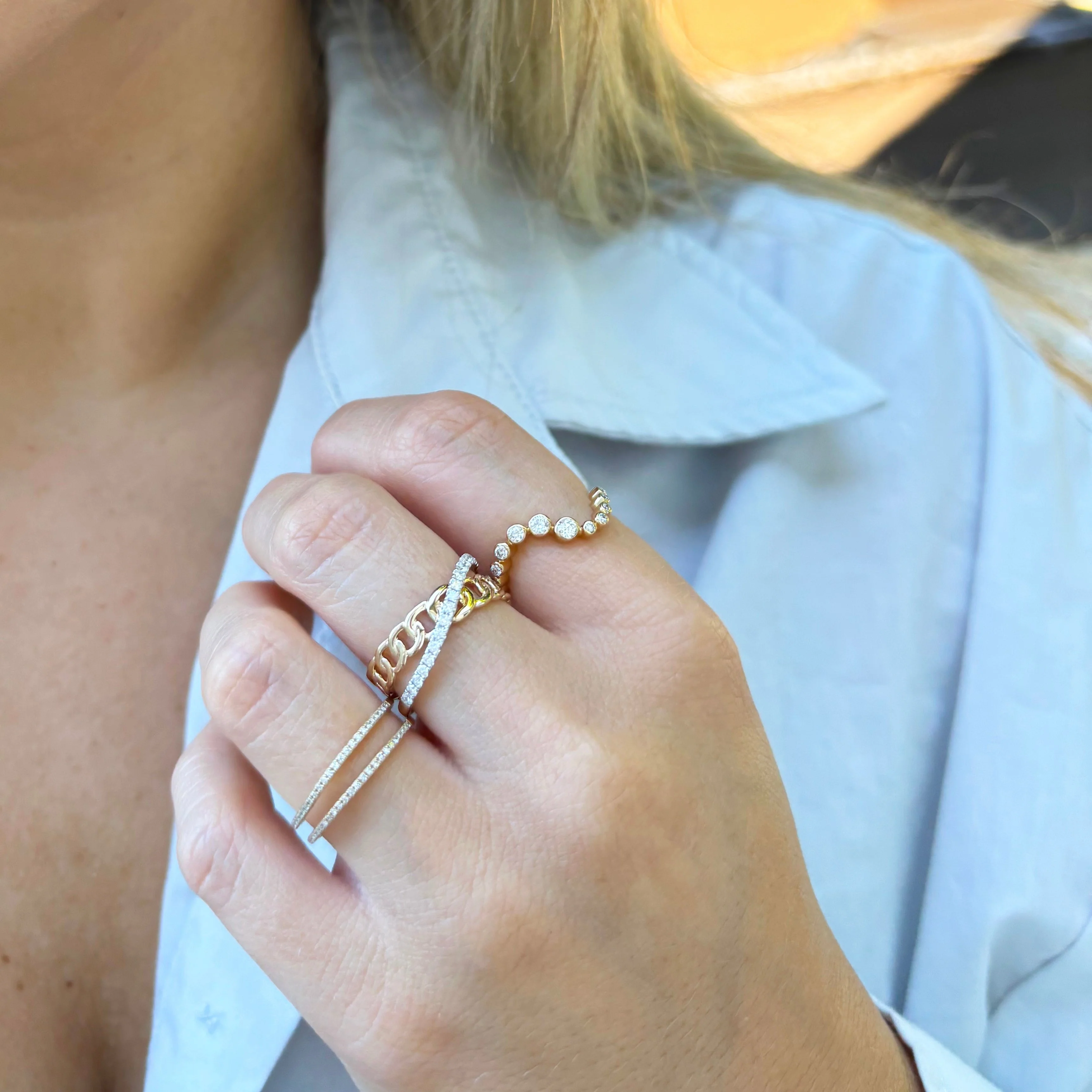 14K GOLD DIAMOND ASHLEY RING - Image 3