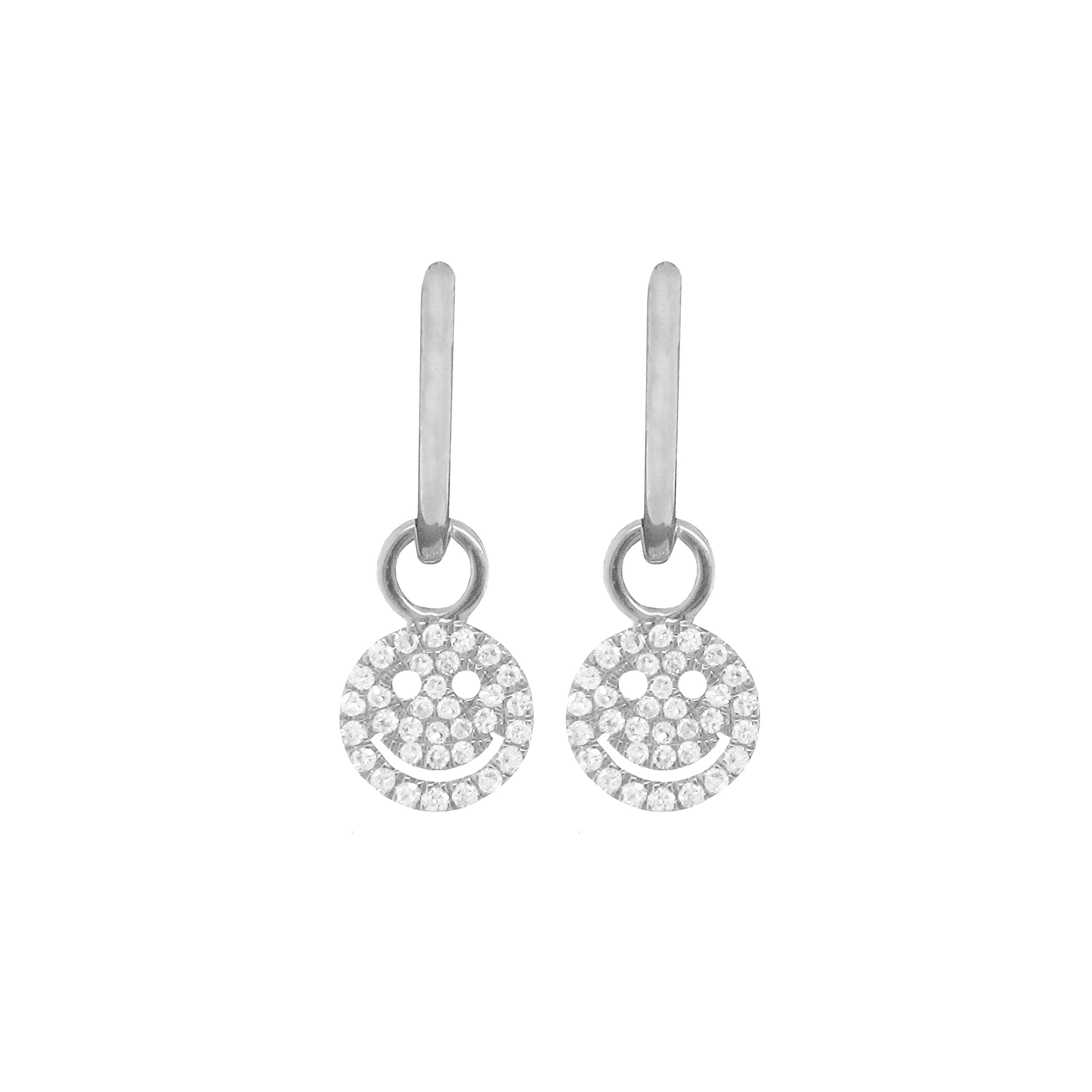 14K GOLD DIAMOND ASHLEY SMILEY HUGGIES - Image 3