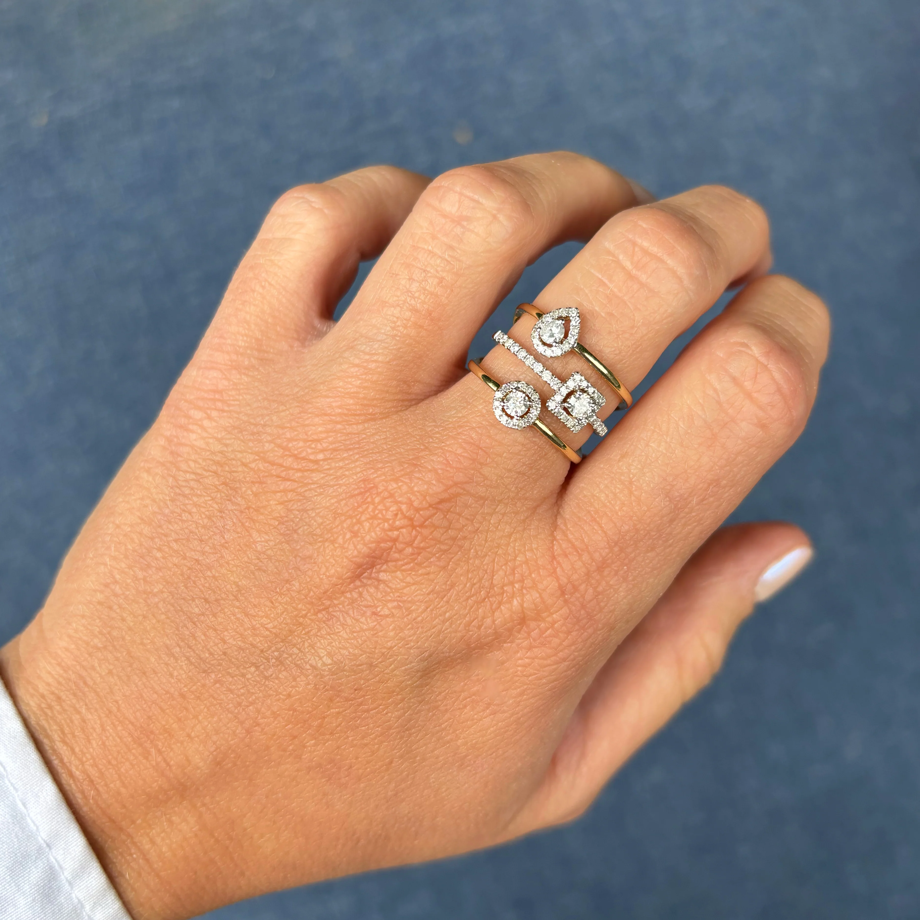 14K GOLD DIAMOND AVA RING - Image 3