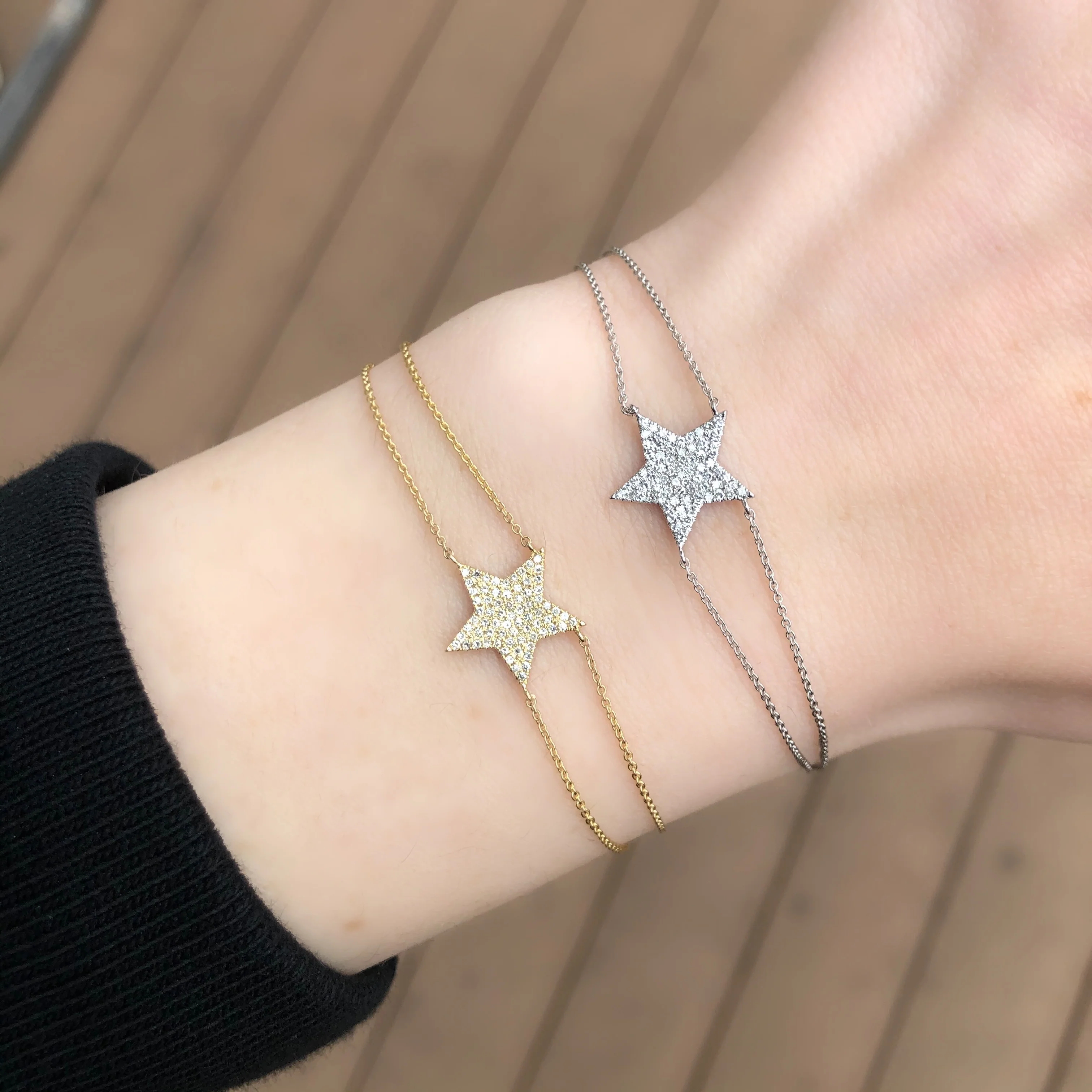 14K GOLD DIAMOND LARGE AVERY STAR BRACELET - Image 3