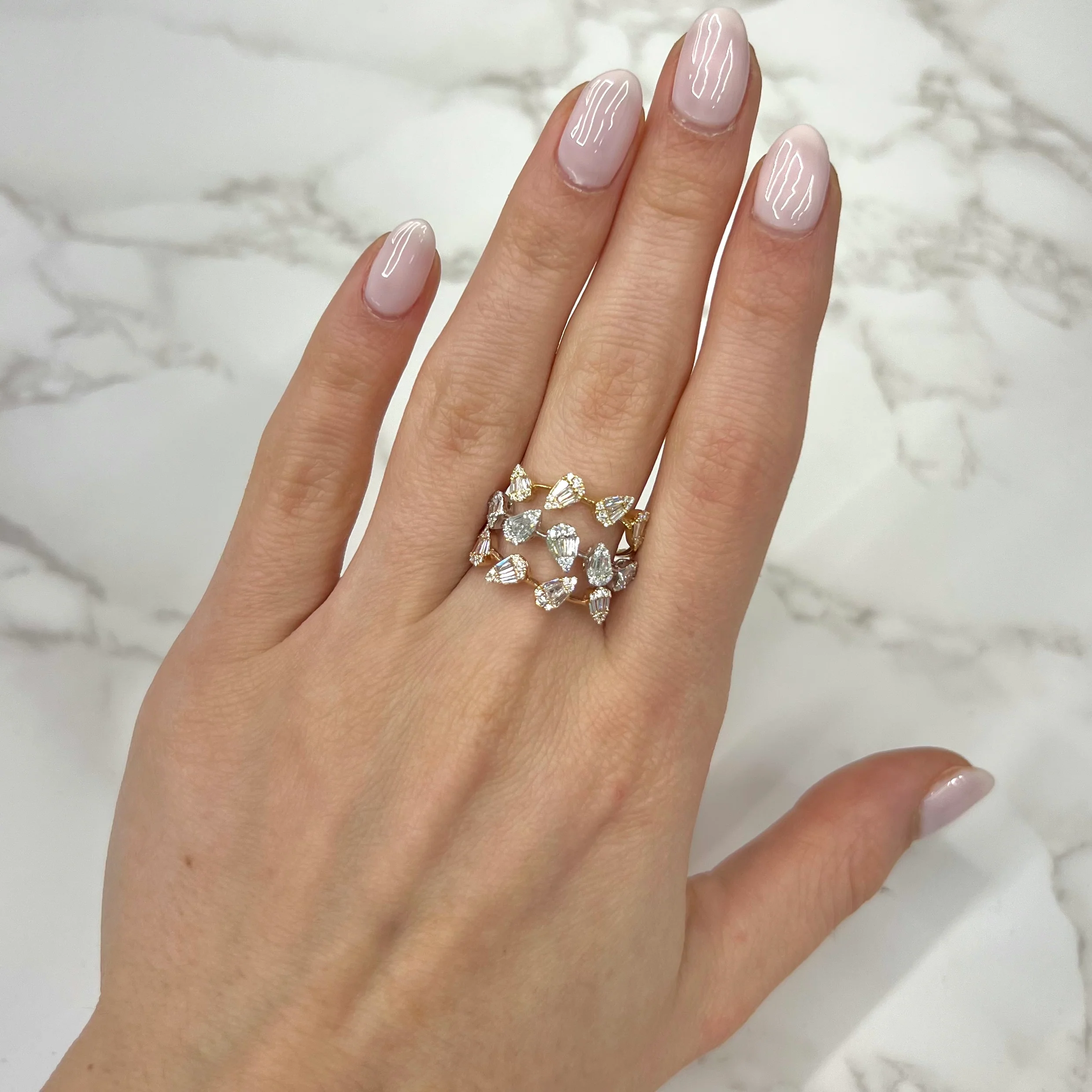 14K GOLD DIAMOND AVRIL RING