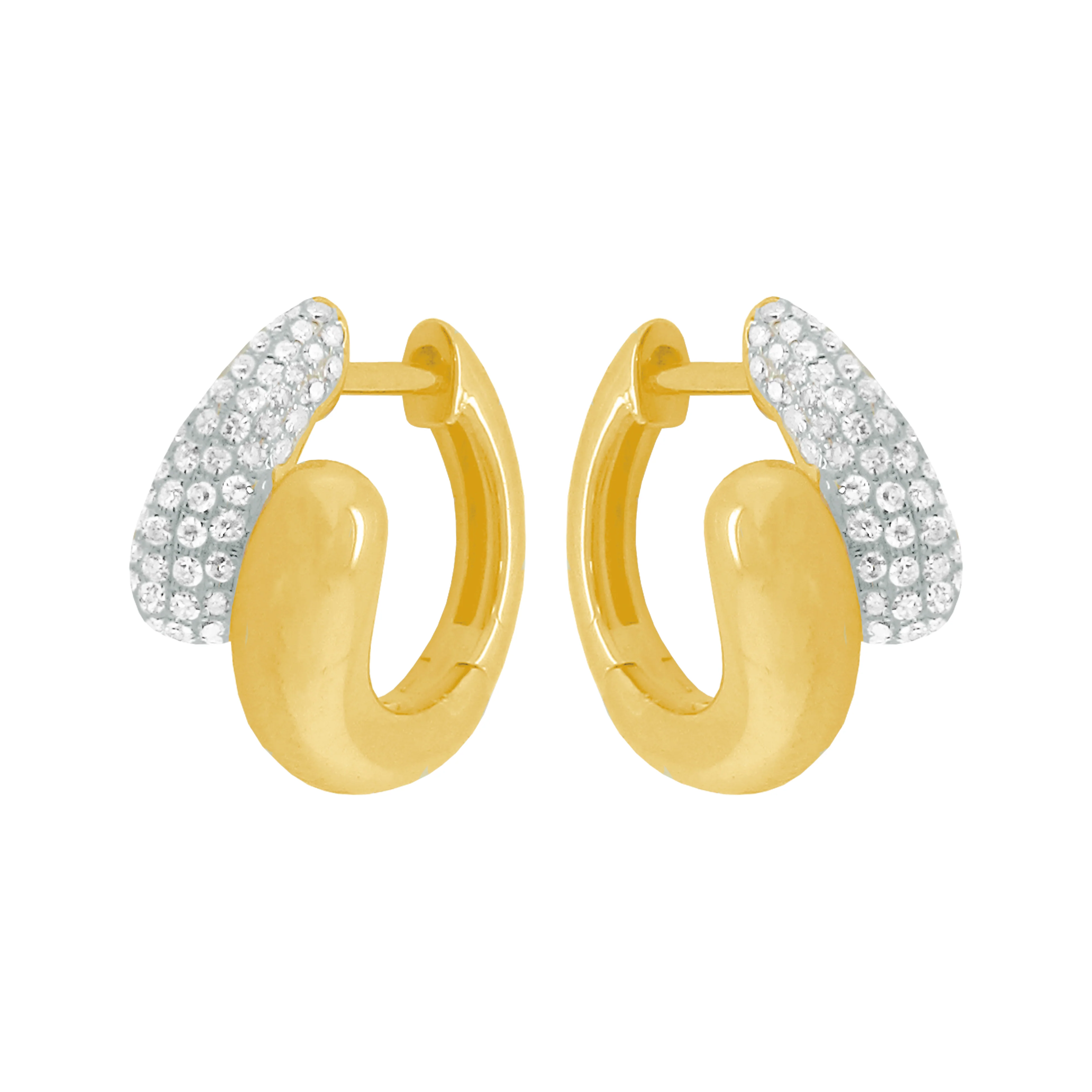 14K GOLD DIAMOND BAILEY HUGGIES
