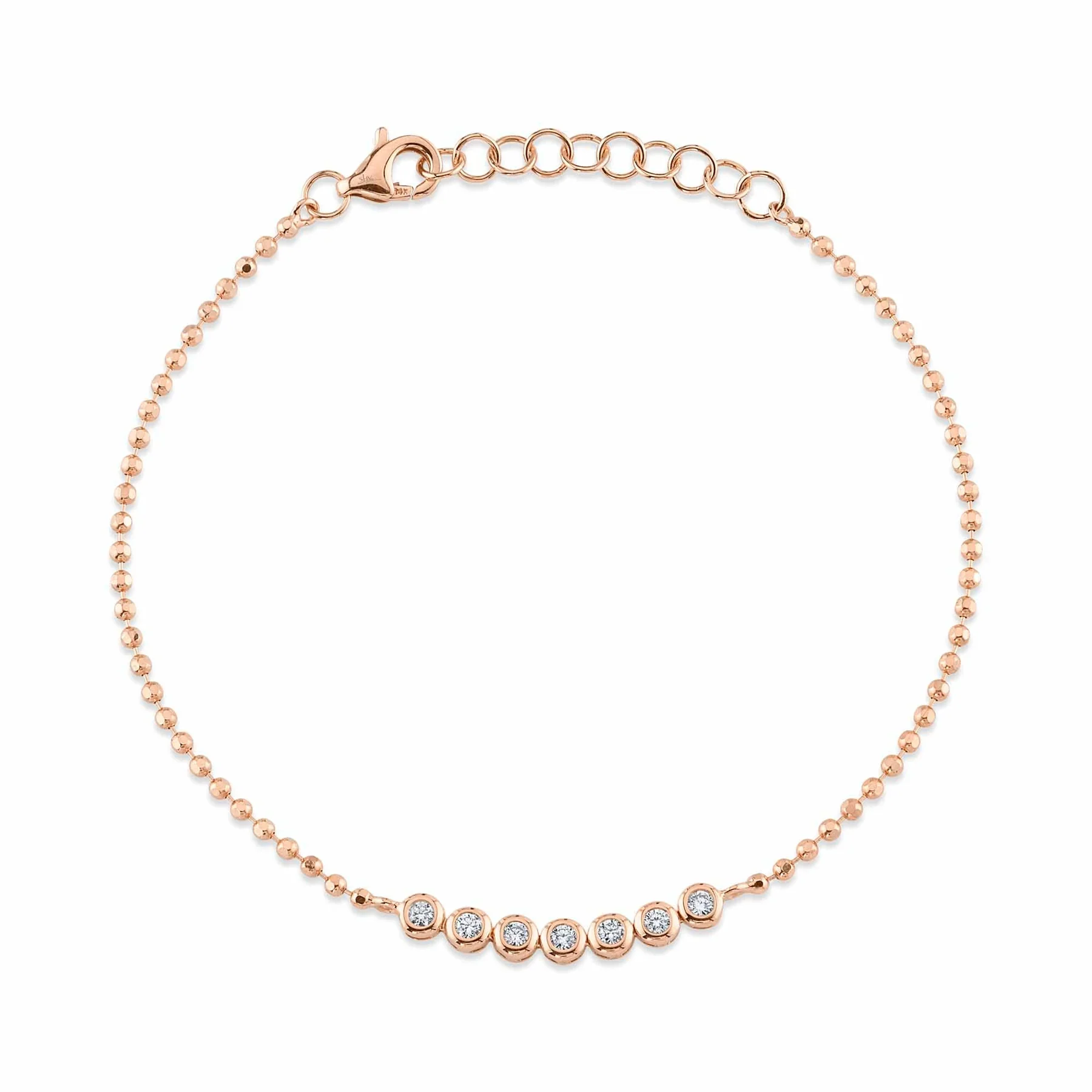14K GOLD DIAMOND BARI BEZEL BRACELET - Image 3