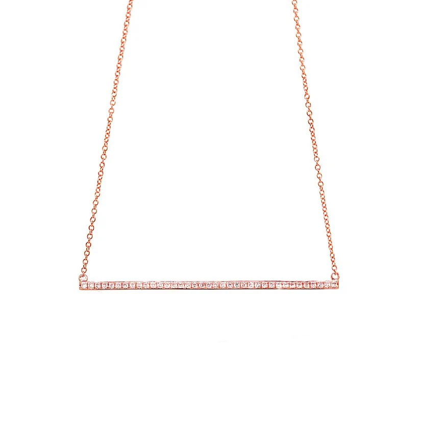 14K GOLD DIAMOND SAMMI BAR NECKLACE