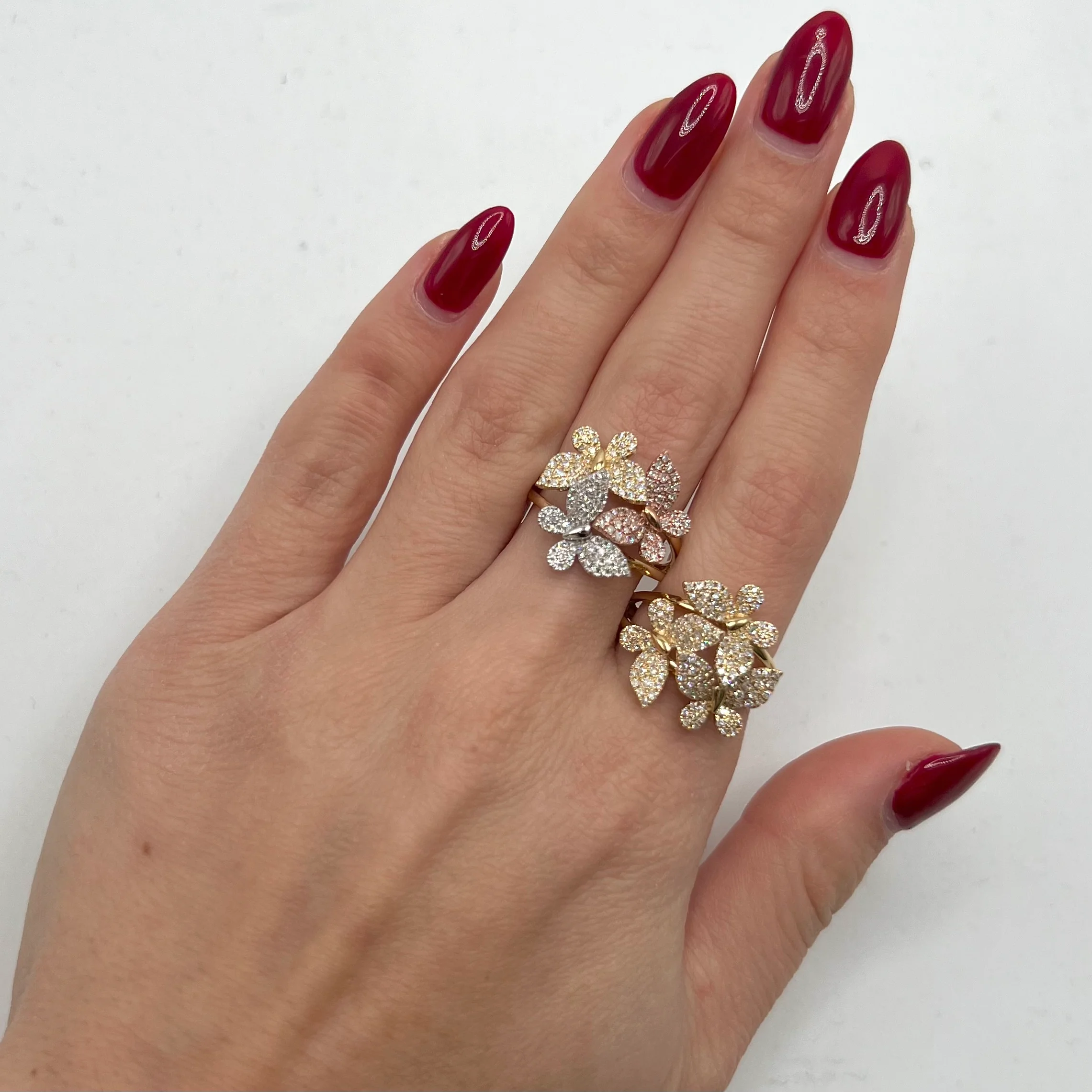 14K GOLD DIAMOND BLAIR BUTTERFLY RING - Image 2