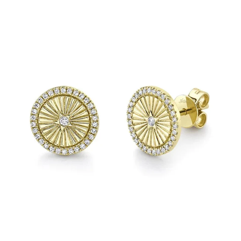 14K GOLD DIAMOND BRIANNA STUDS