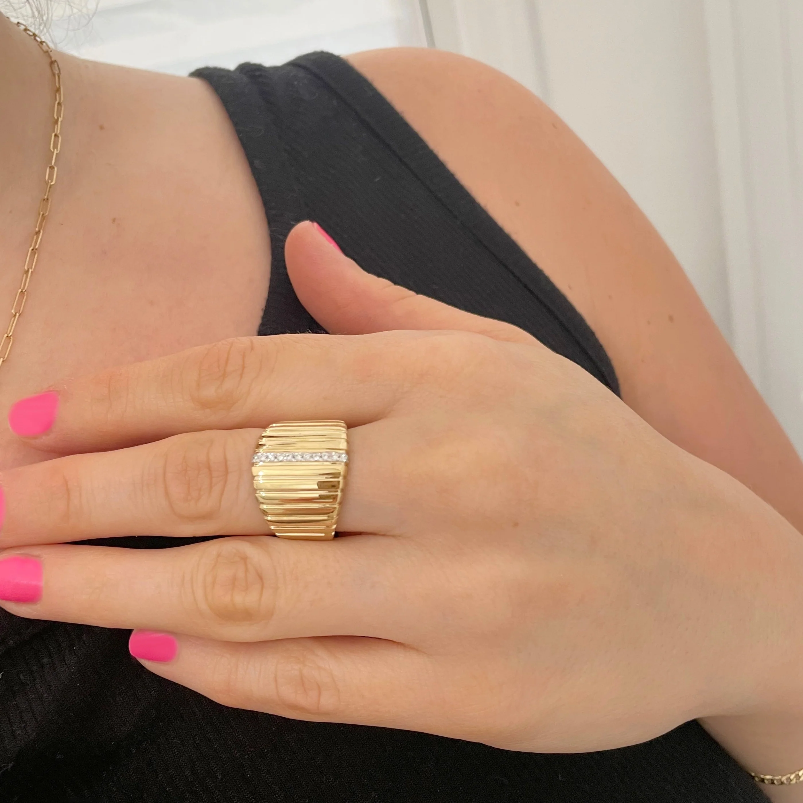 14K GOLD DIAMOND CALLIE RING - Image 2