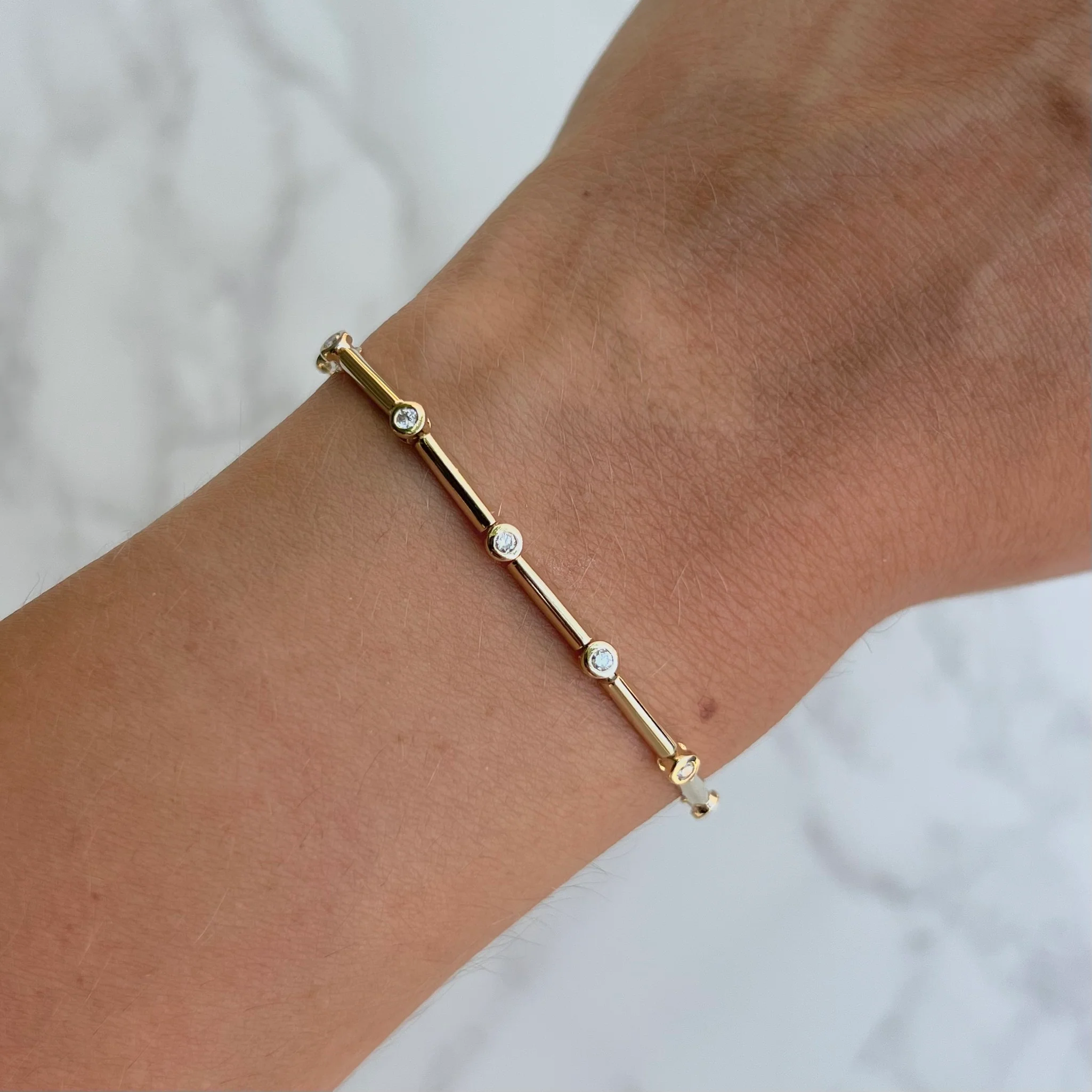 14K GOLD DIAMOND CAMI BRACELET - Image 4