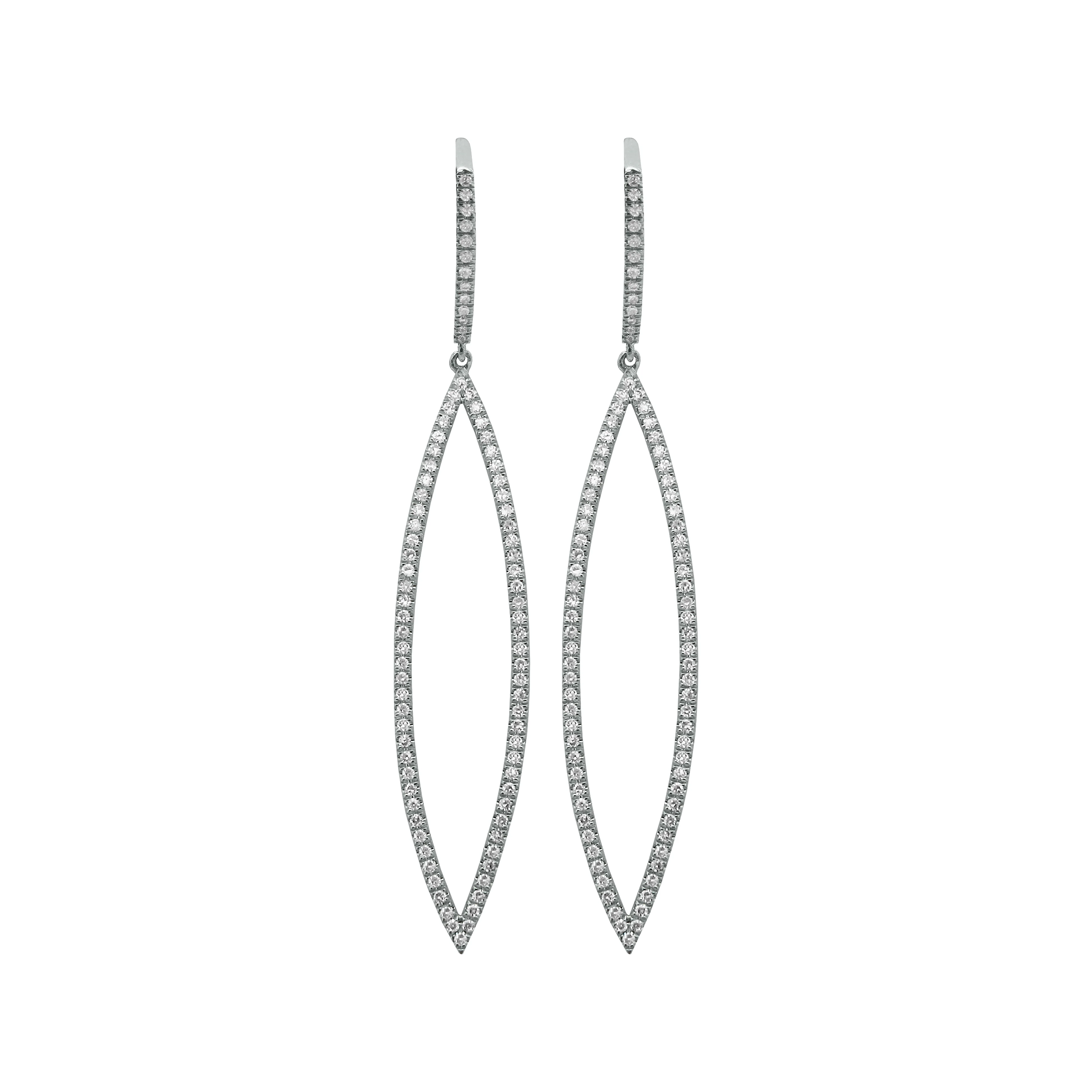 14K GOLD DIAMOND CARA EARRINGS - Image 3