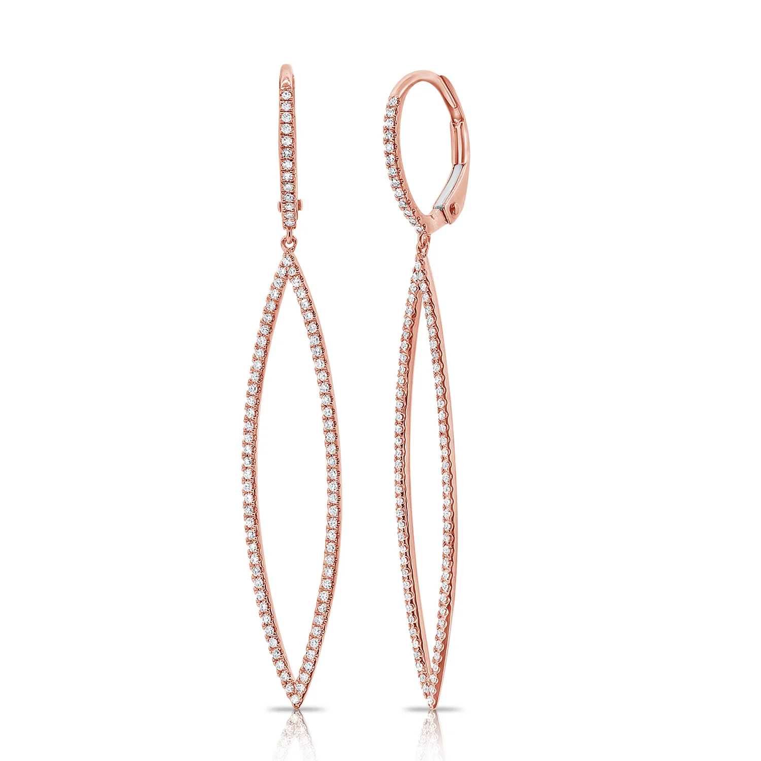 14K GOLD DIAMOND CARA EARRINGS - Image 4