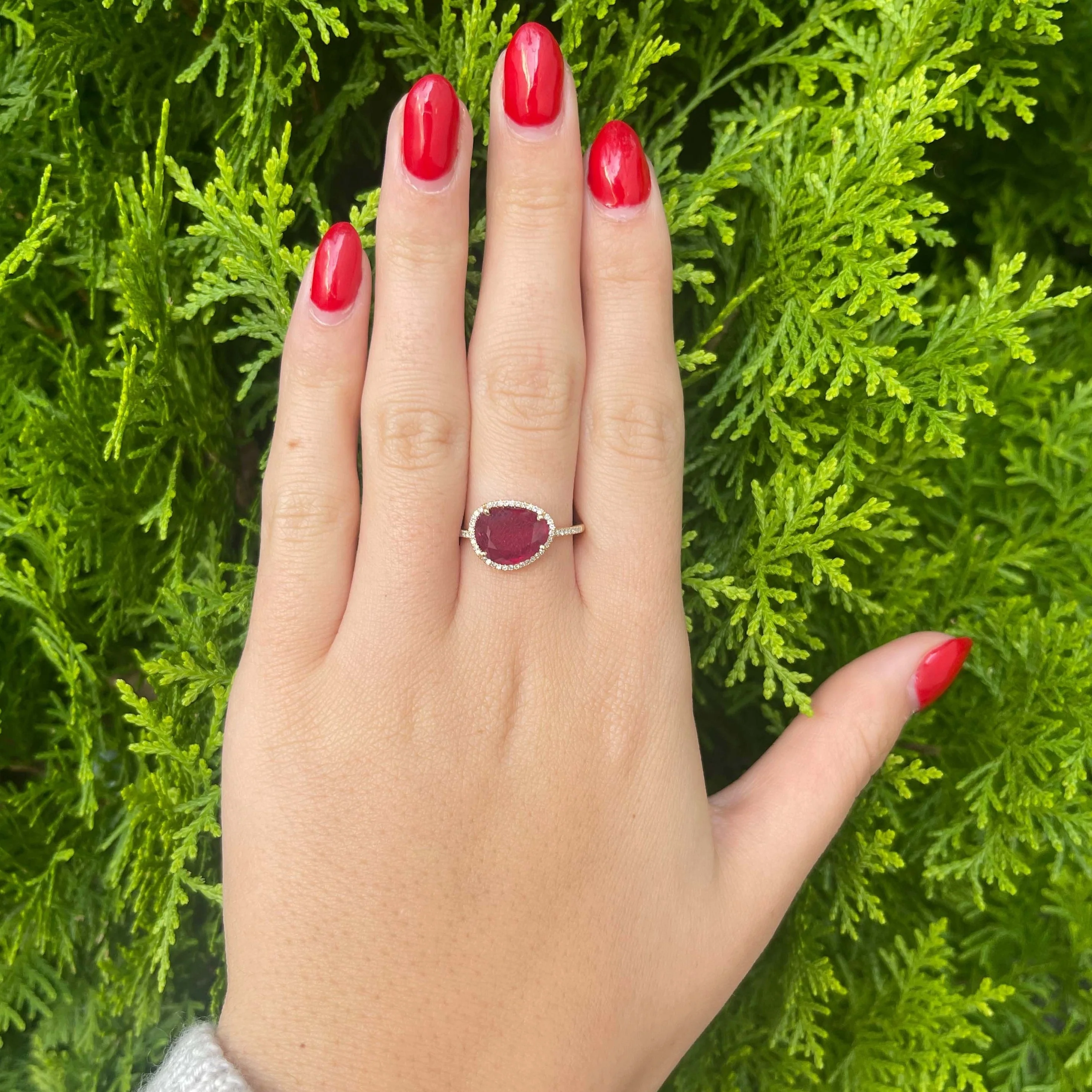 14K GOLD DIAMOND CARA RUBY RING - Image 2