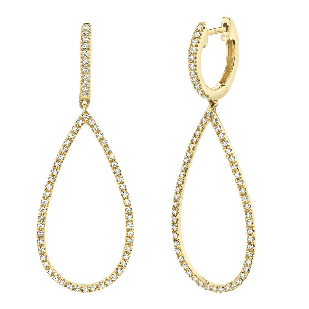 14K GOLD DIAMOND CAROL EARRINGS - Image 3