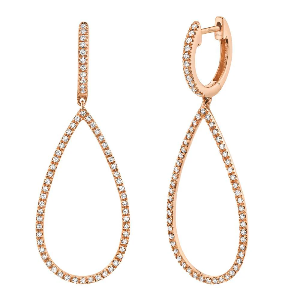 14K GOLD DIAMOND CAROL EARRINGS - Image 4