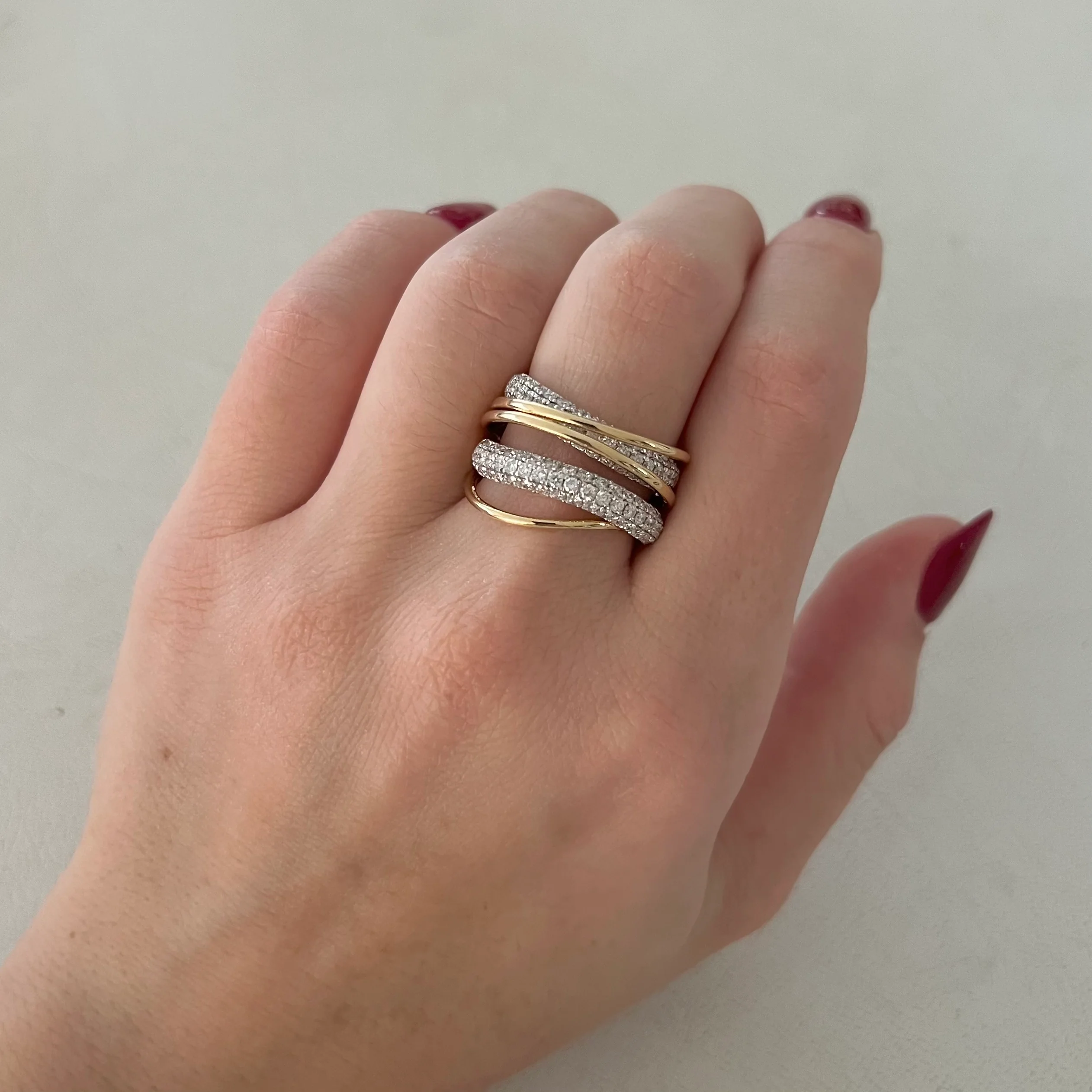 14K GOLD DIAMOND CLAIRE RING - Image 2