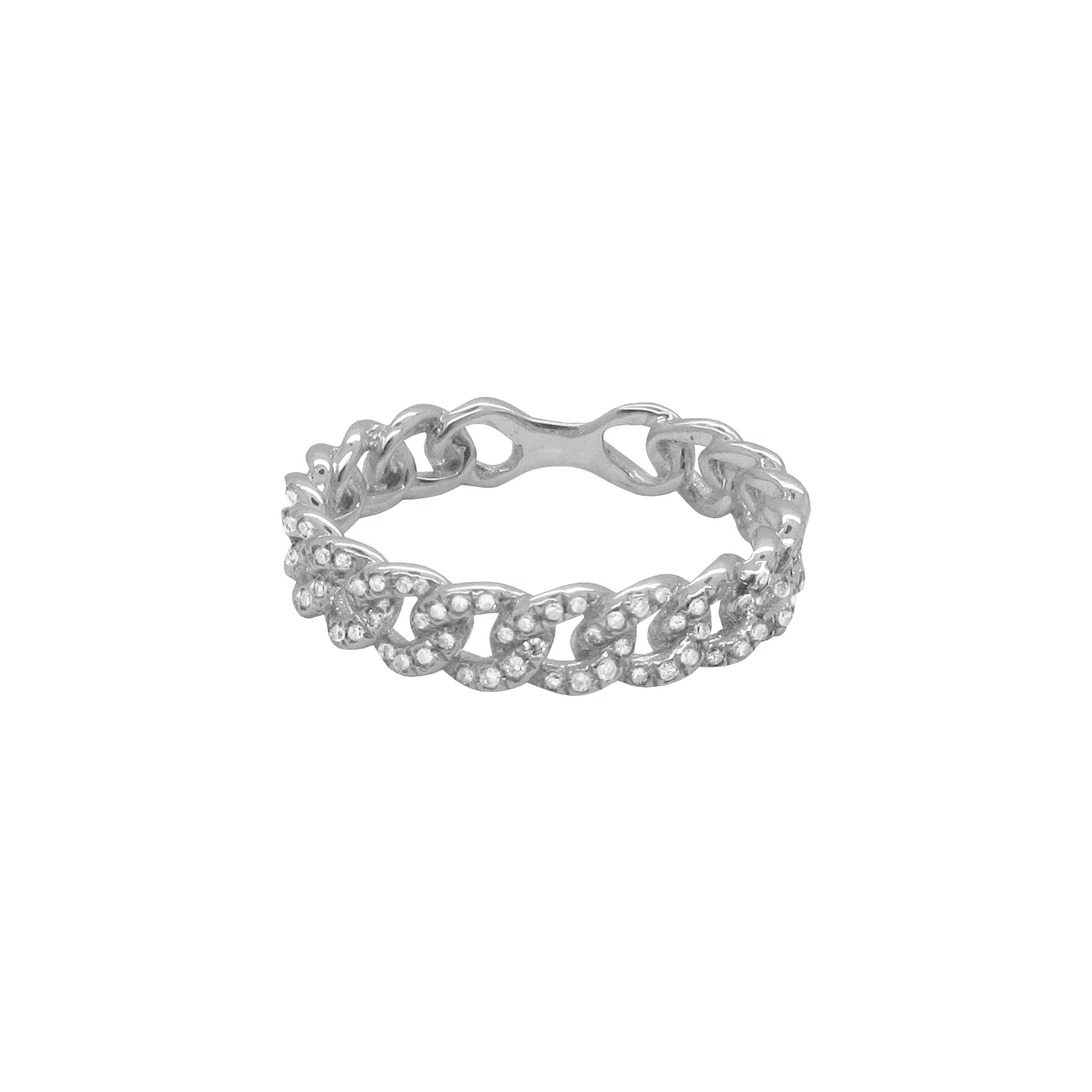 14K GOLD DIAMOND CLEO LINK RING - Image 5