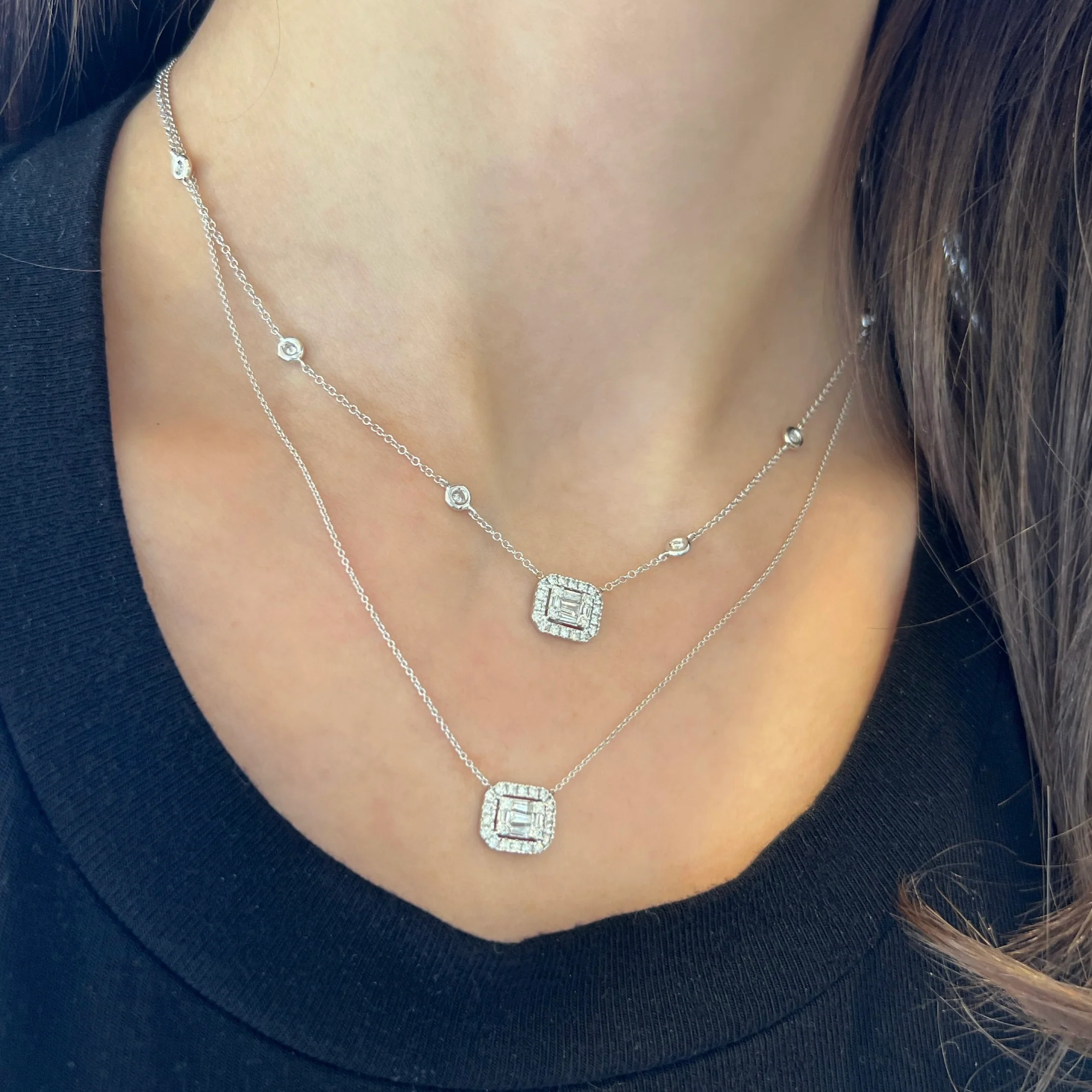 14K GOLD DIAMOND COVE NECKLACE - Image 4