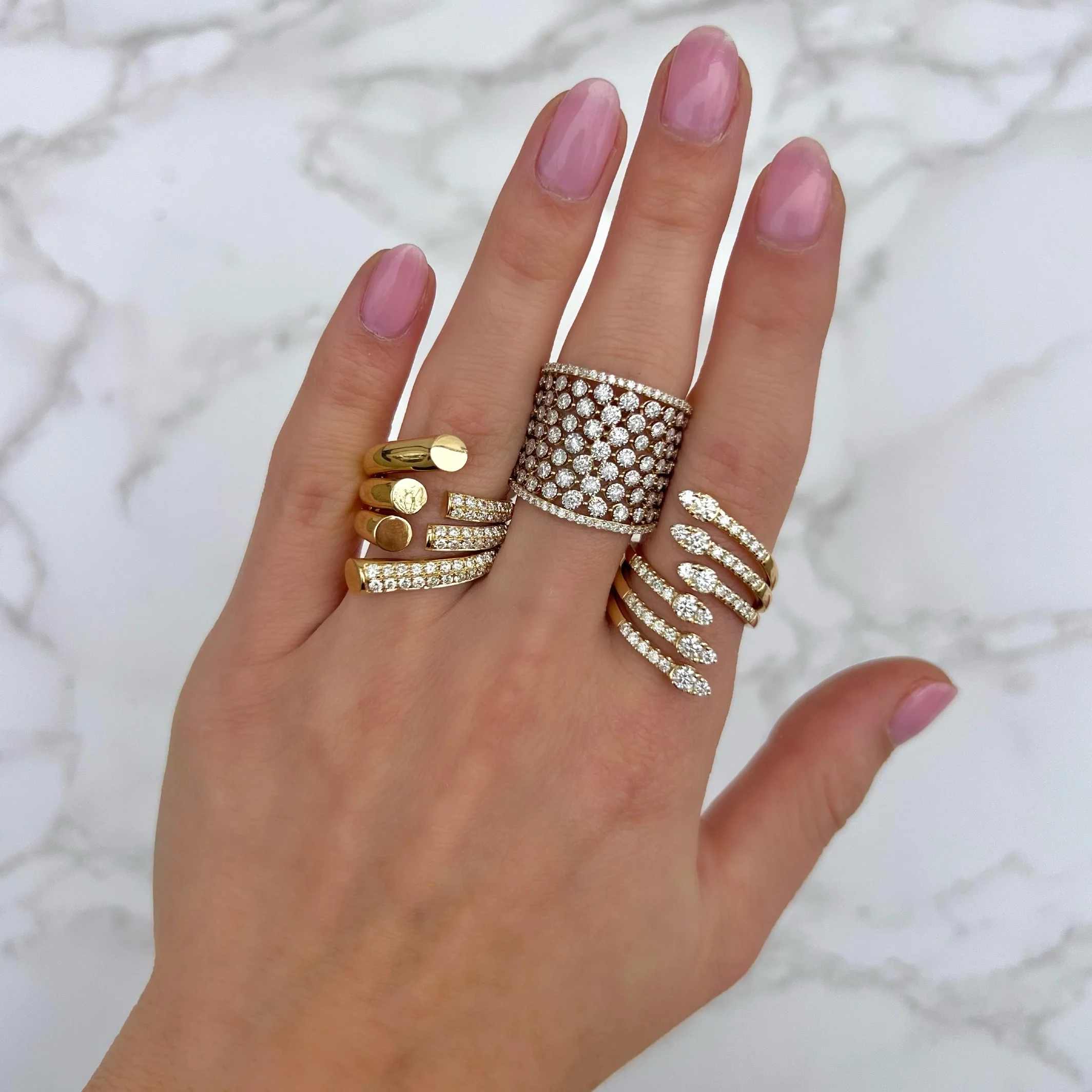 14K GOLD DIAMOND DAKOTA RING - Image 3