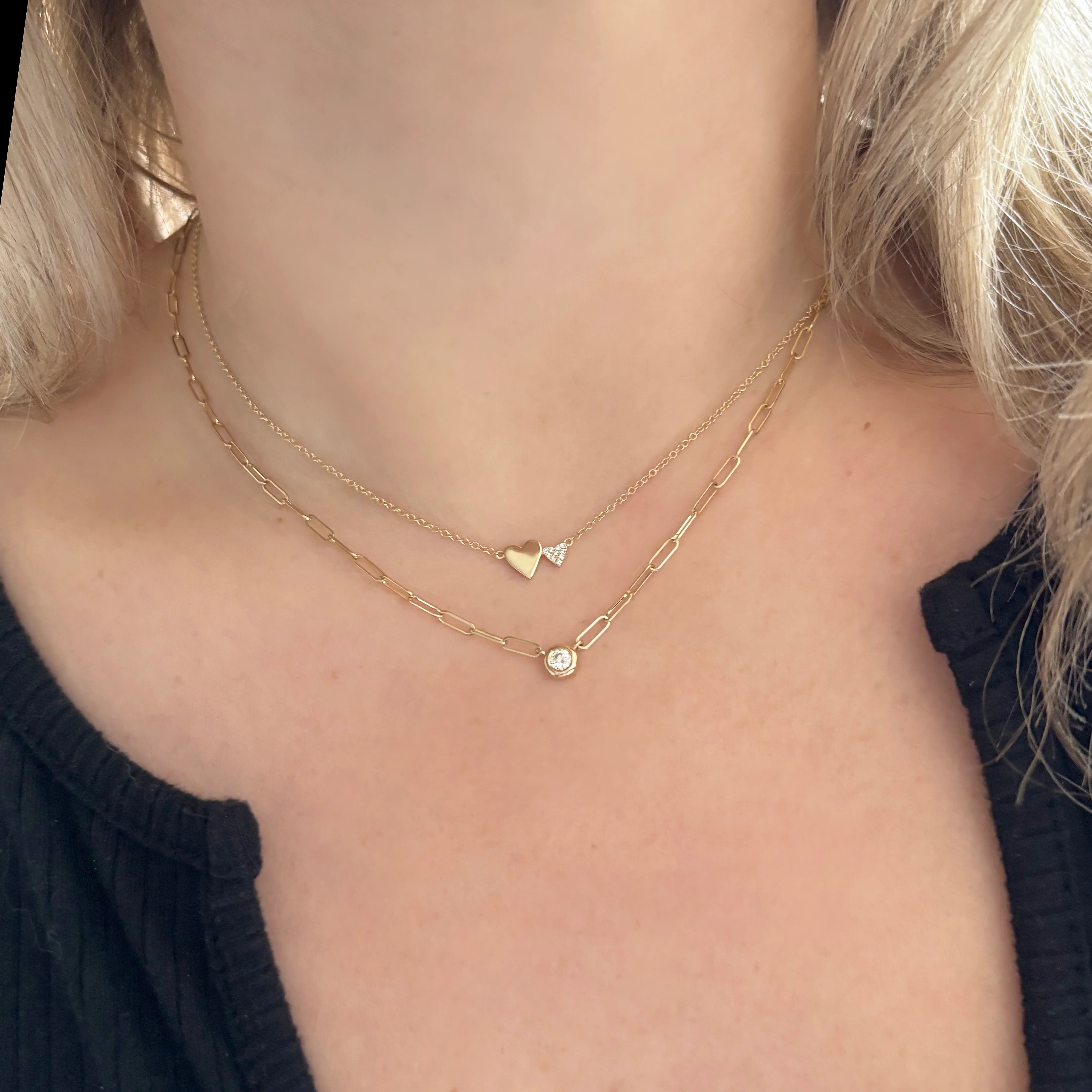 14K GOLD DIAMOND DALIA NECKLACE - Image 2