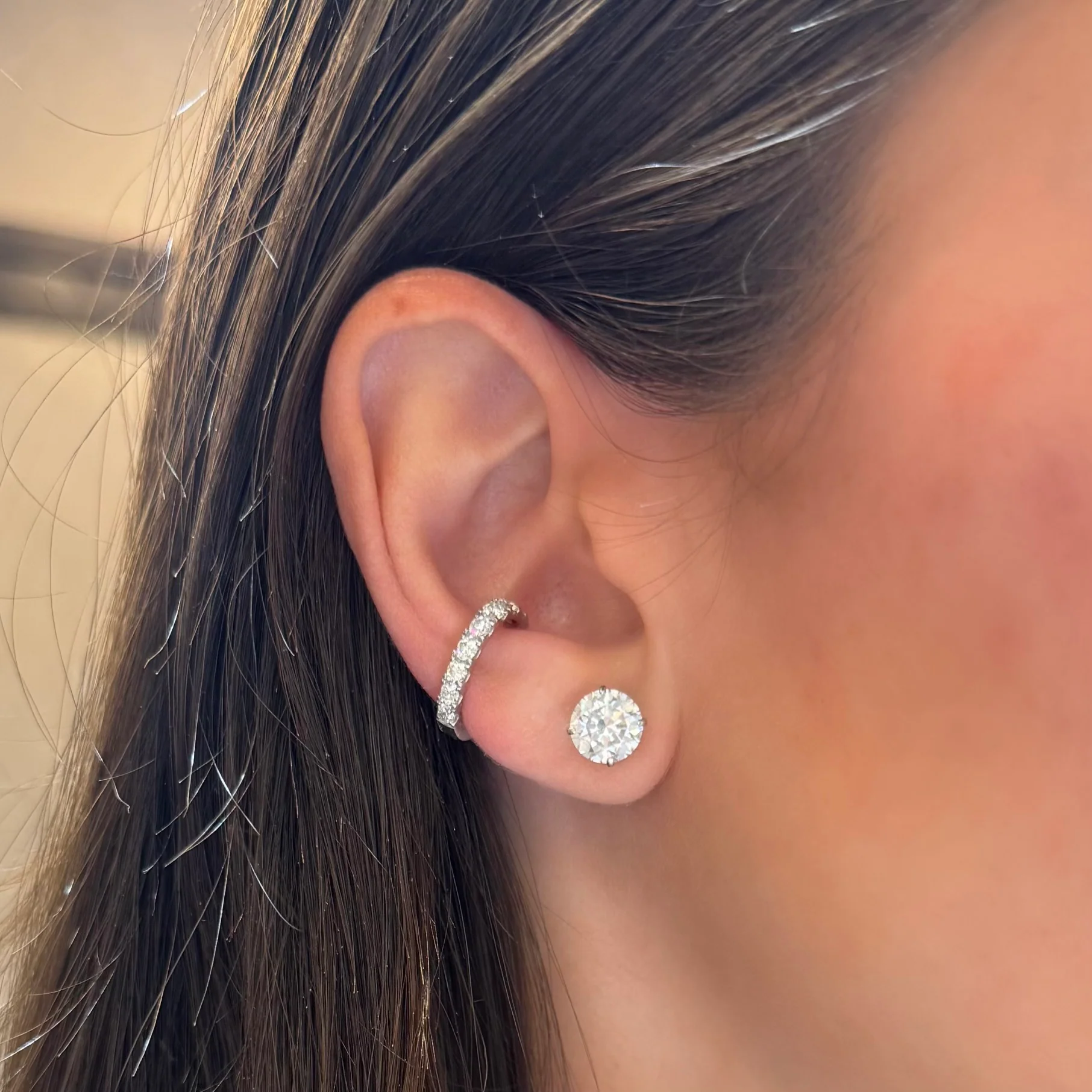 14K GOLD DIAMOND DANA EAR CUFF - Image 2