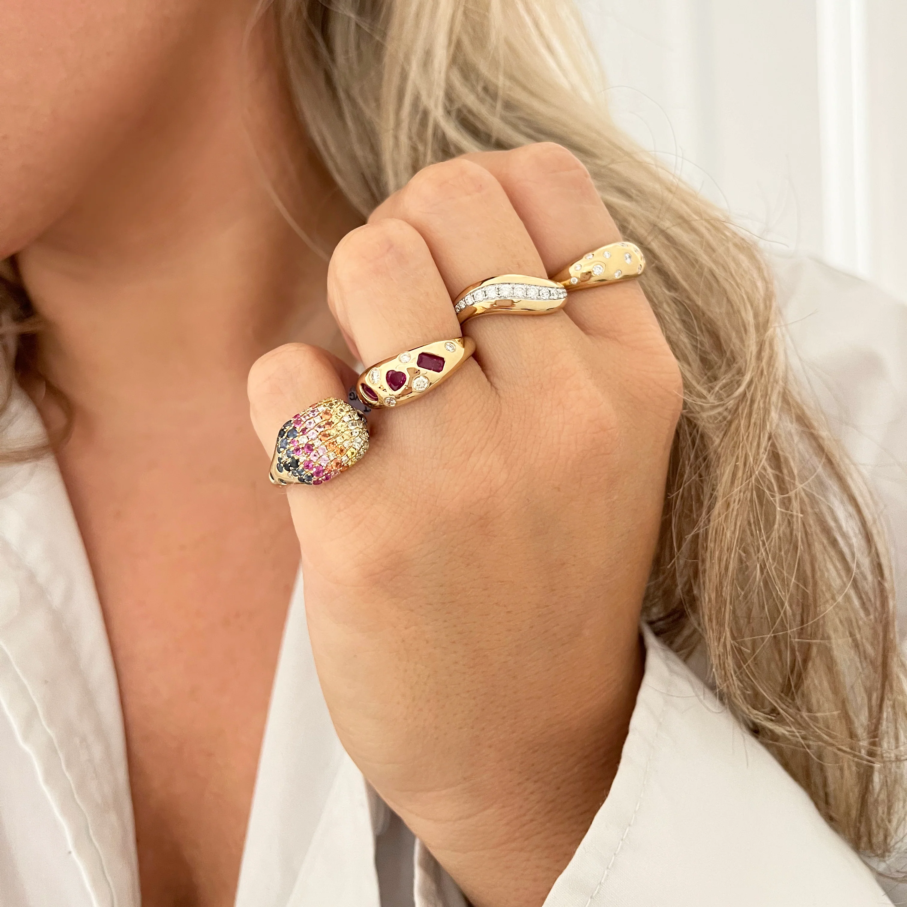 14K GOLD DIAMOND DANIELLA RING - Image 2