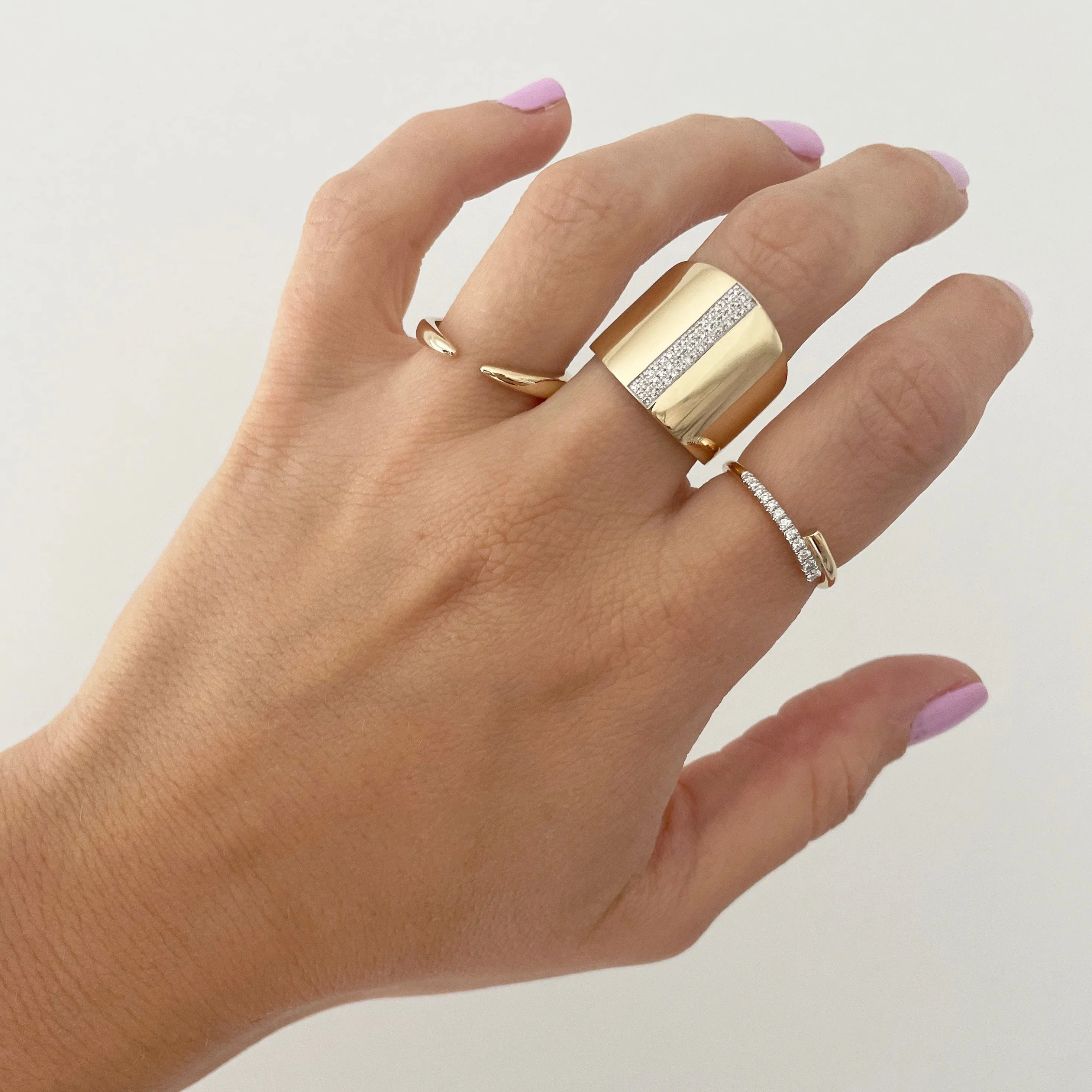 14K GOLD DIAMOND DEB RING - Image 3