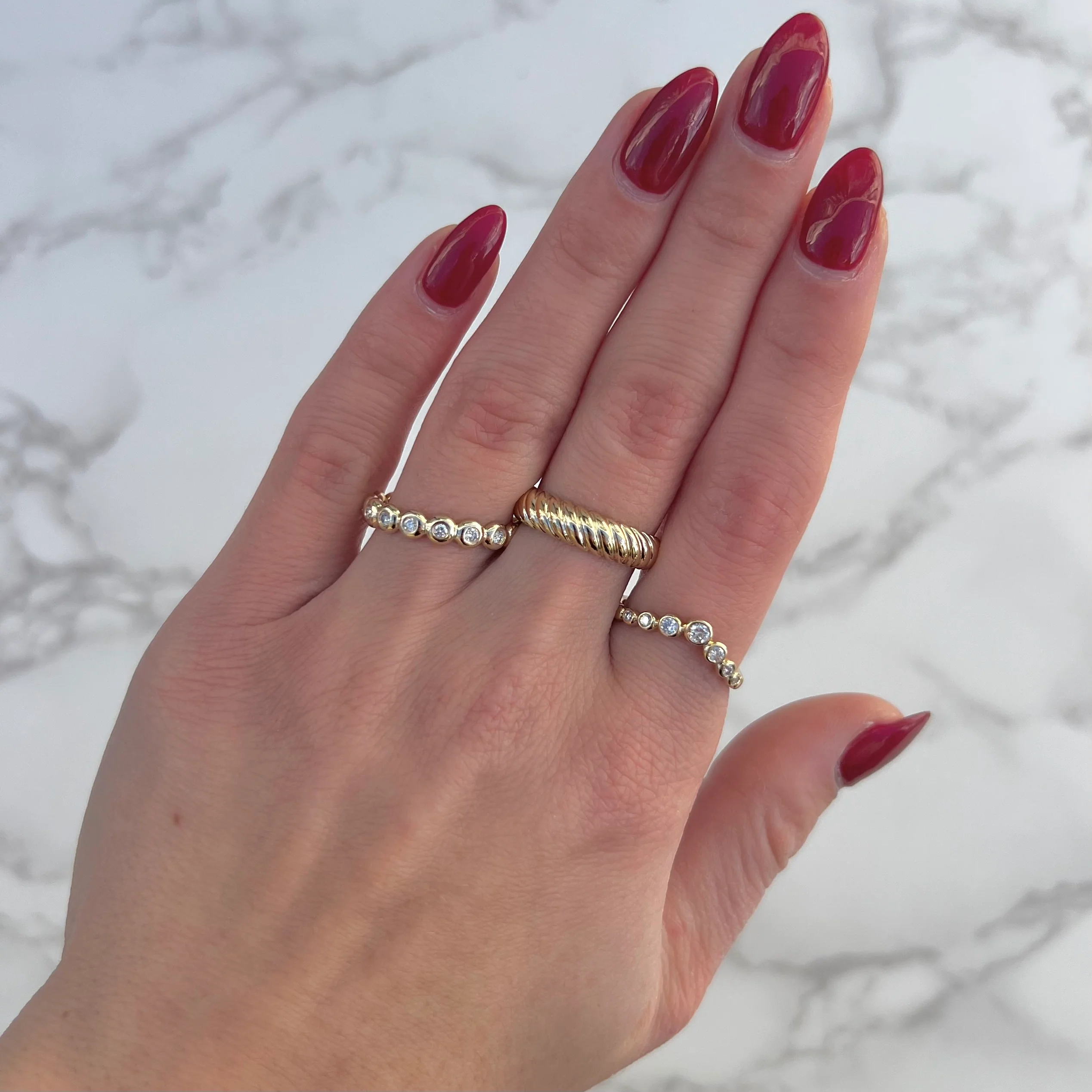 14K GOLD DIAMOND DELILAH RING - Image 2