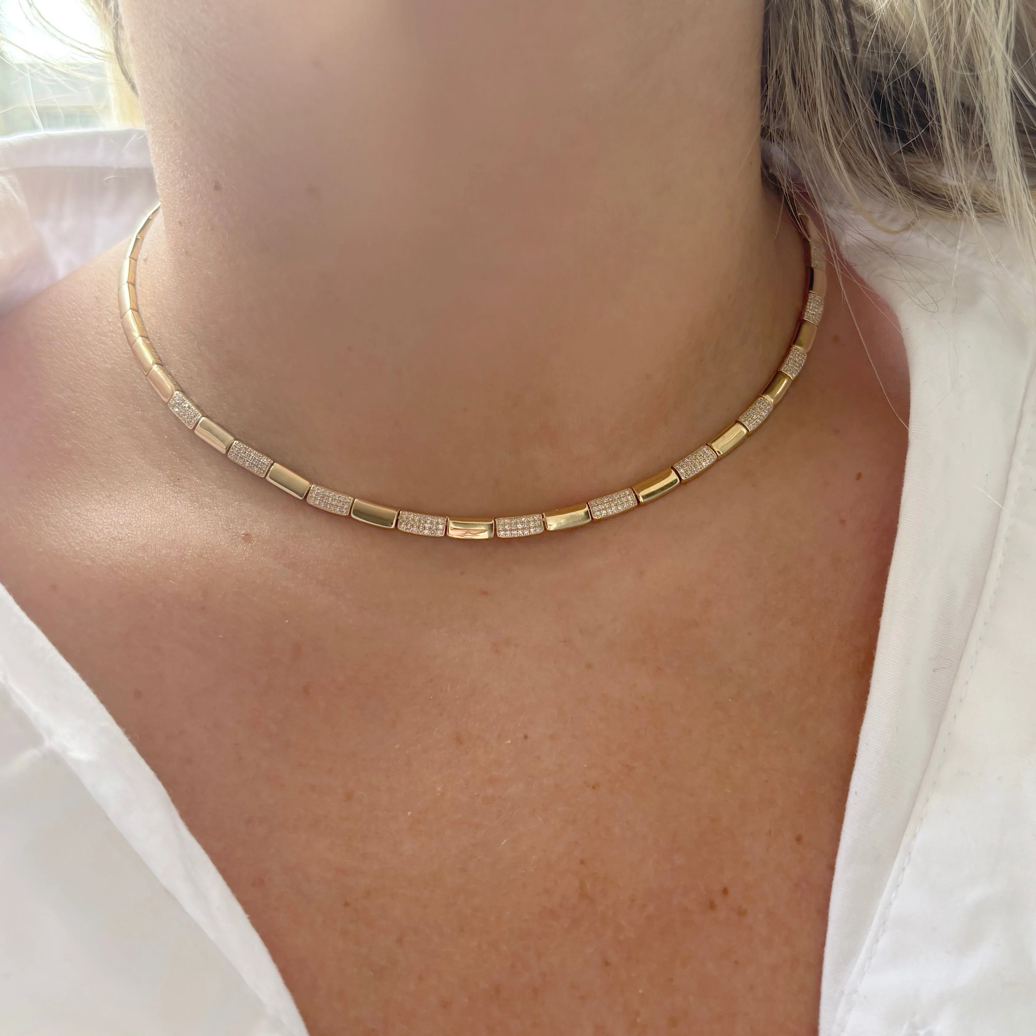 14K GOLD DIAMOND DYLAN NECKLACE - Image 2