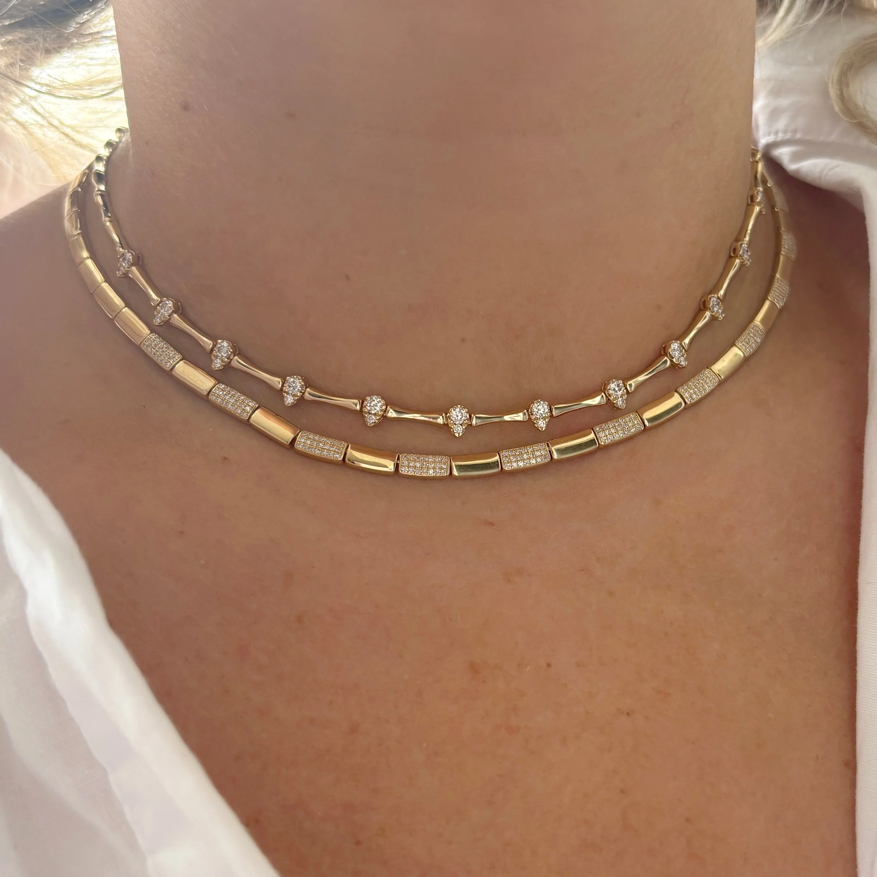 14K GOLD DIAMOND DYLAN NECKLACE - Image 3