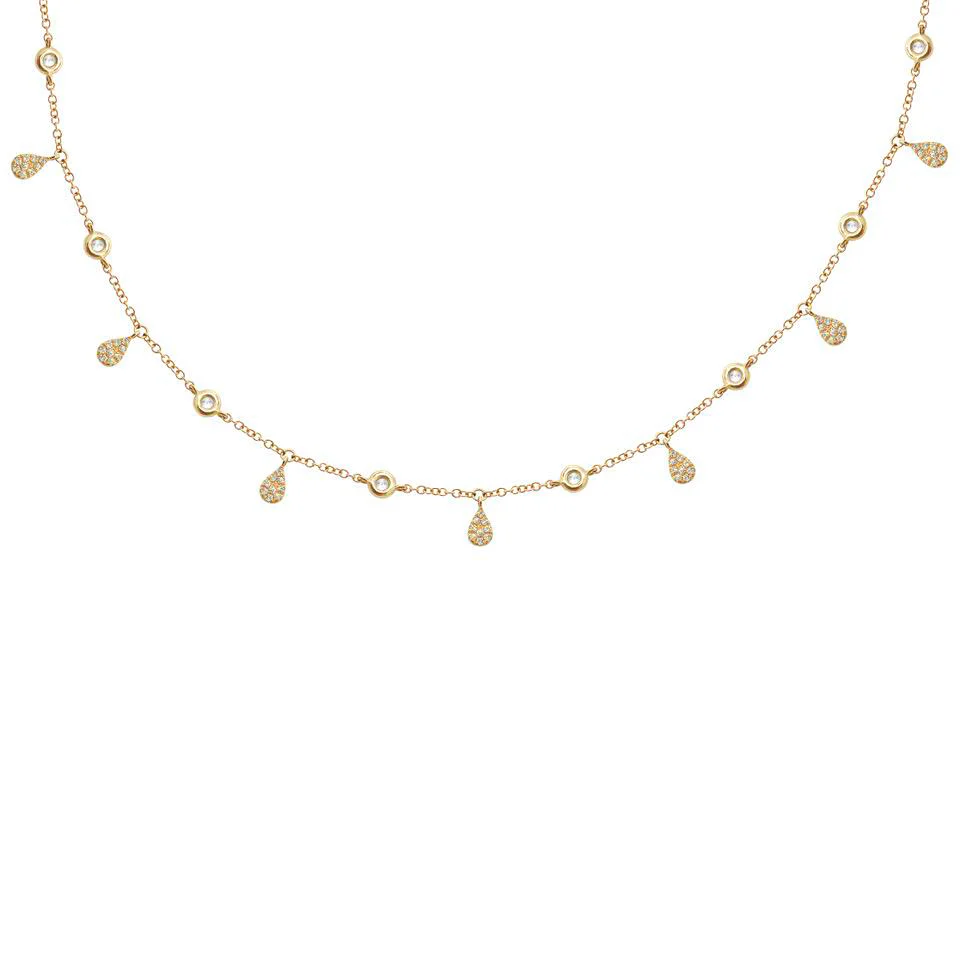 14K GOLD DIAMOND ELIZABETH NECKLACE - Image 3
