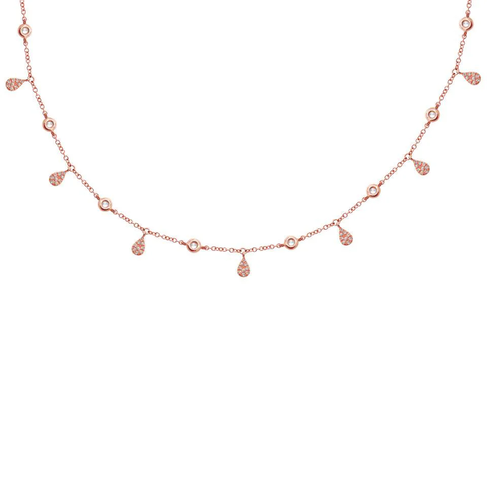 14K GOLD DIAMOND ELIZABETH NECKLACE - Image 4