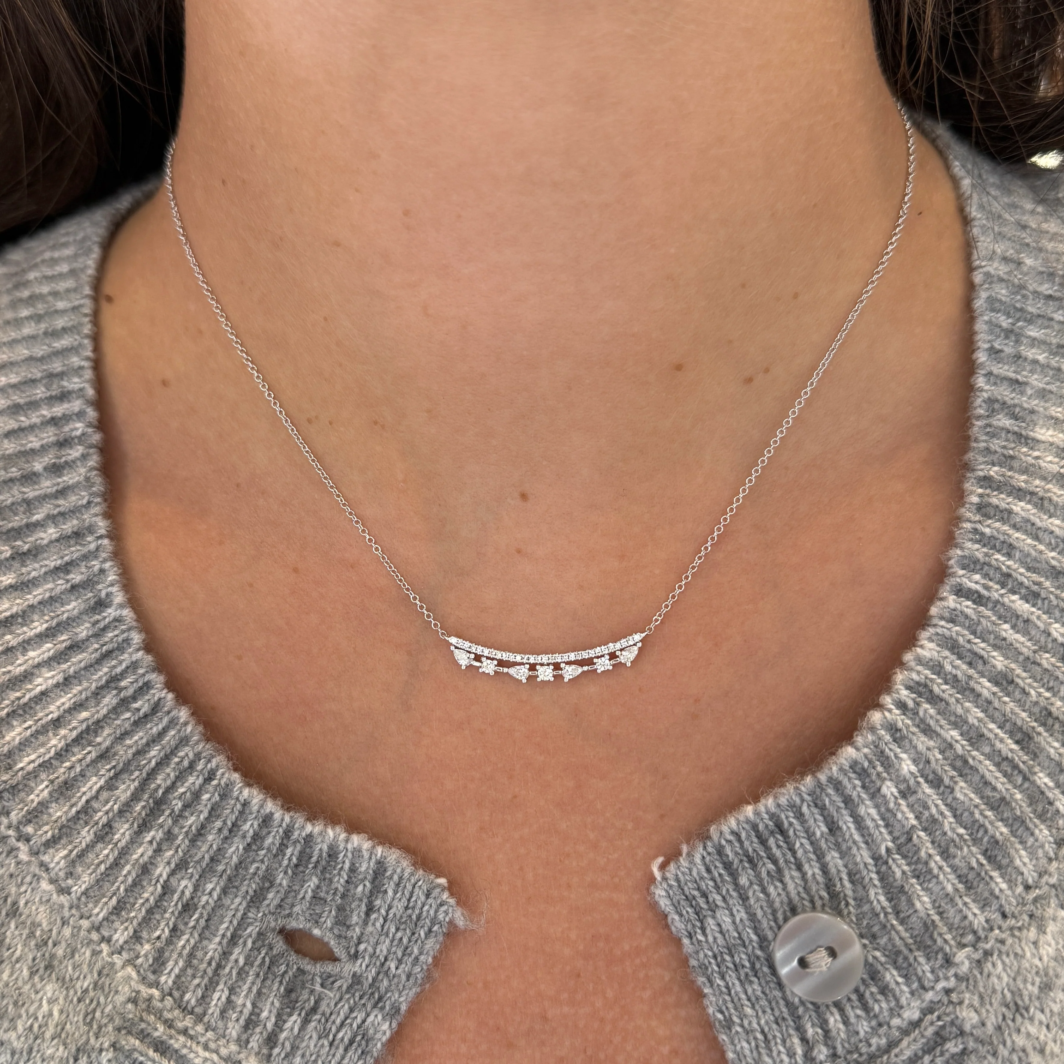 14K GOLD DIAMOND ELSA NECKLACE - Image 2