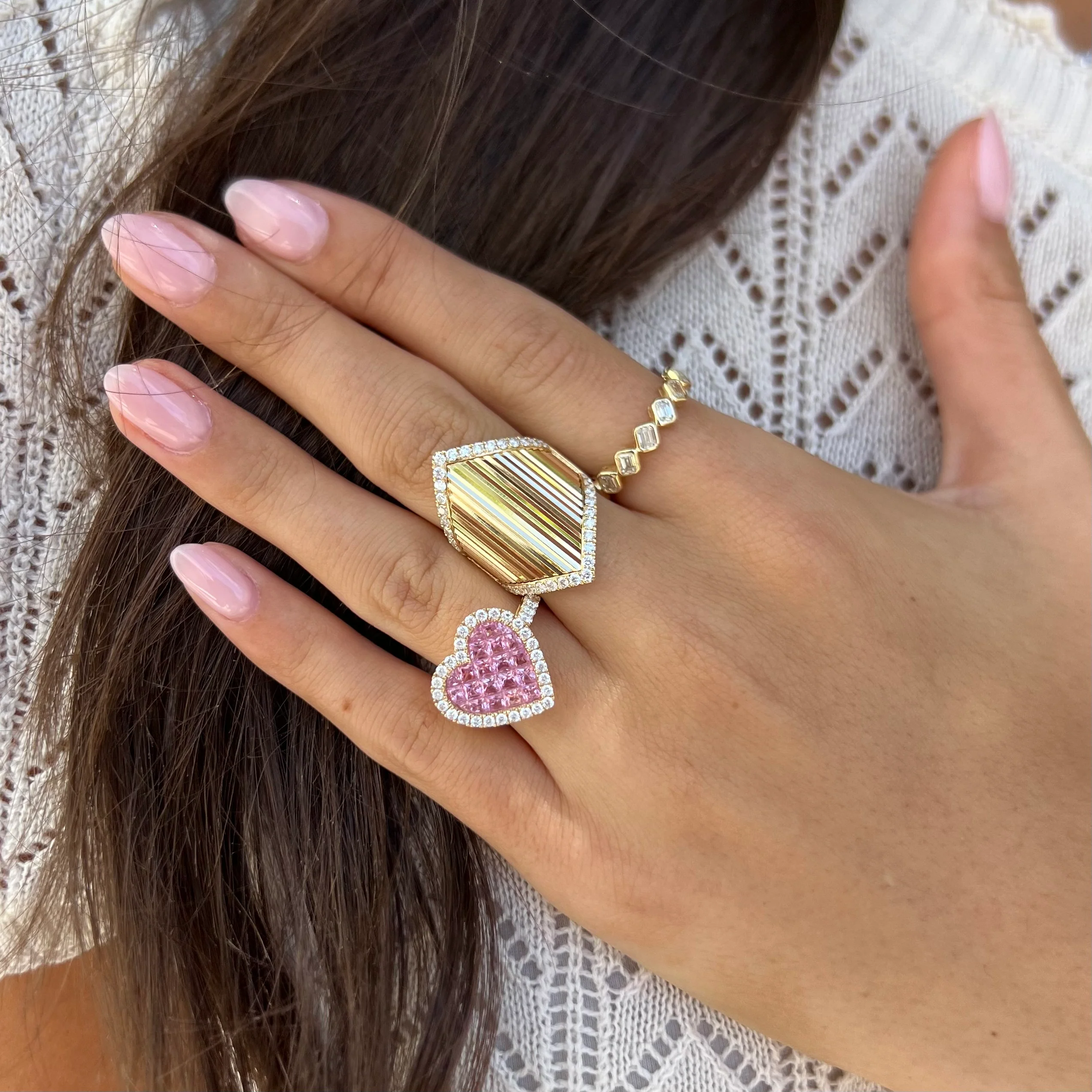 14K GOLD DIAMOND ESME RING - Image 3