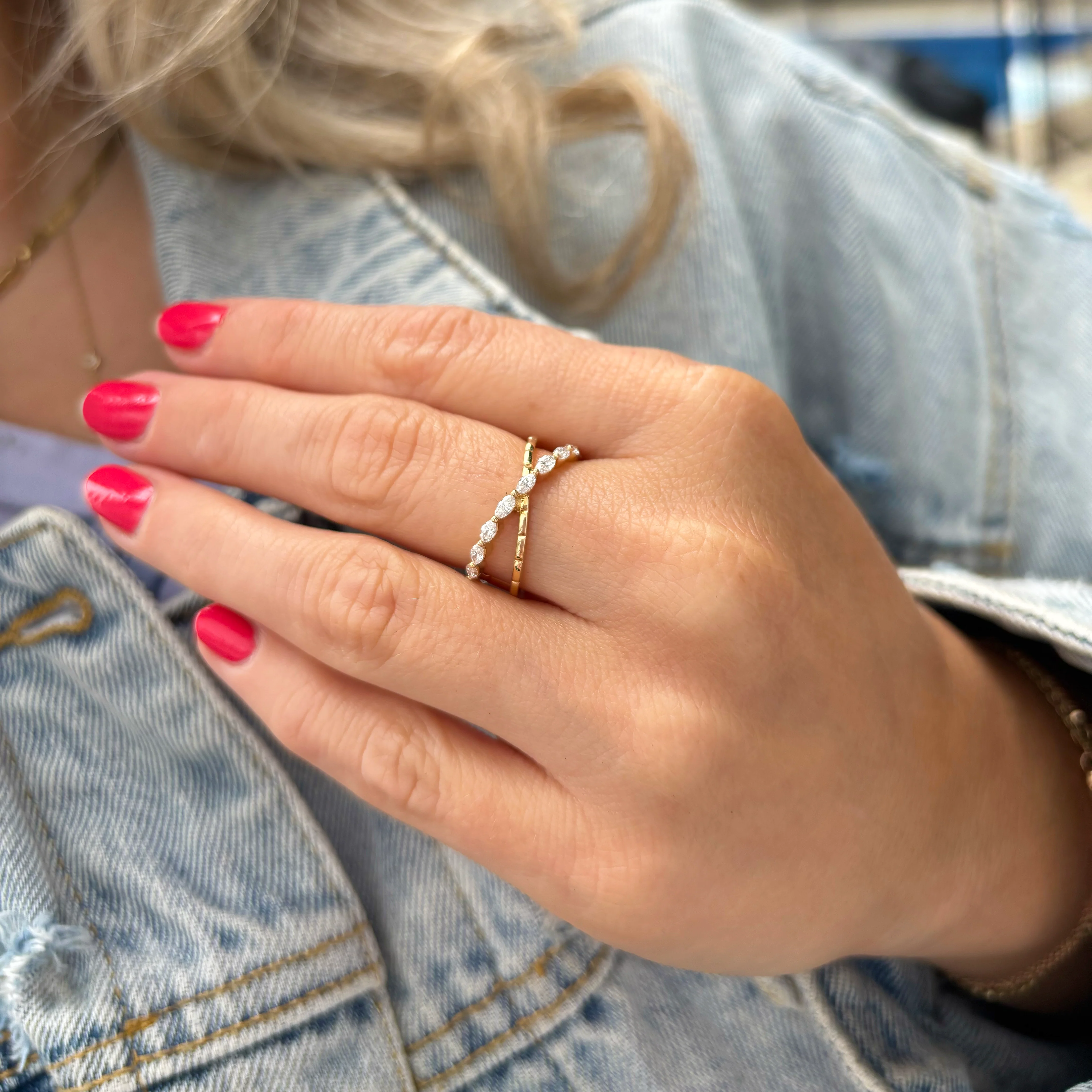 14K GOLD DIAMOND FAYE RING - Image 3