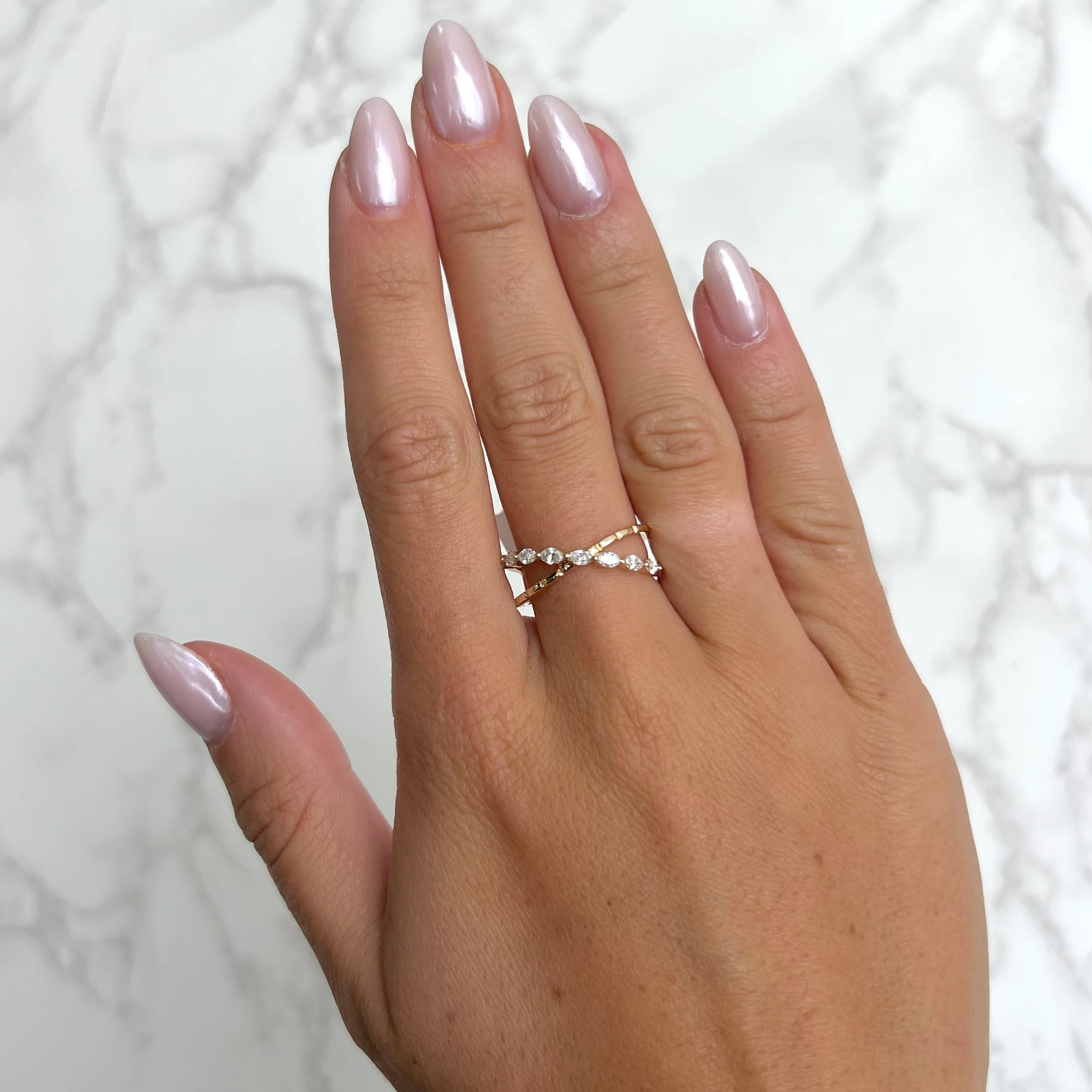 14K GOLD DIAMOND FAYE RING - Image 4