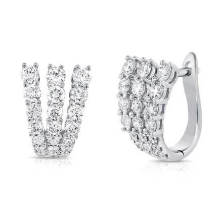 14K GOLD DIAMOND FELICIA HUGGIES