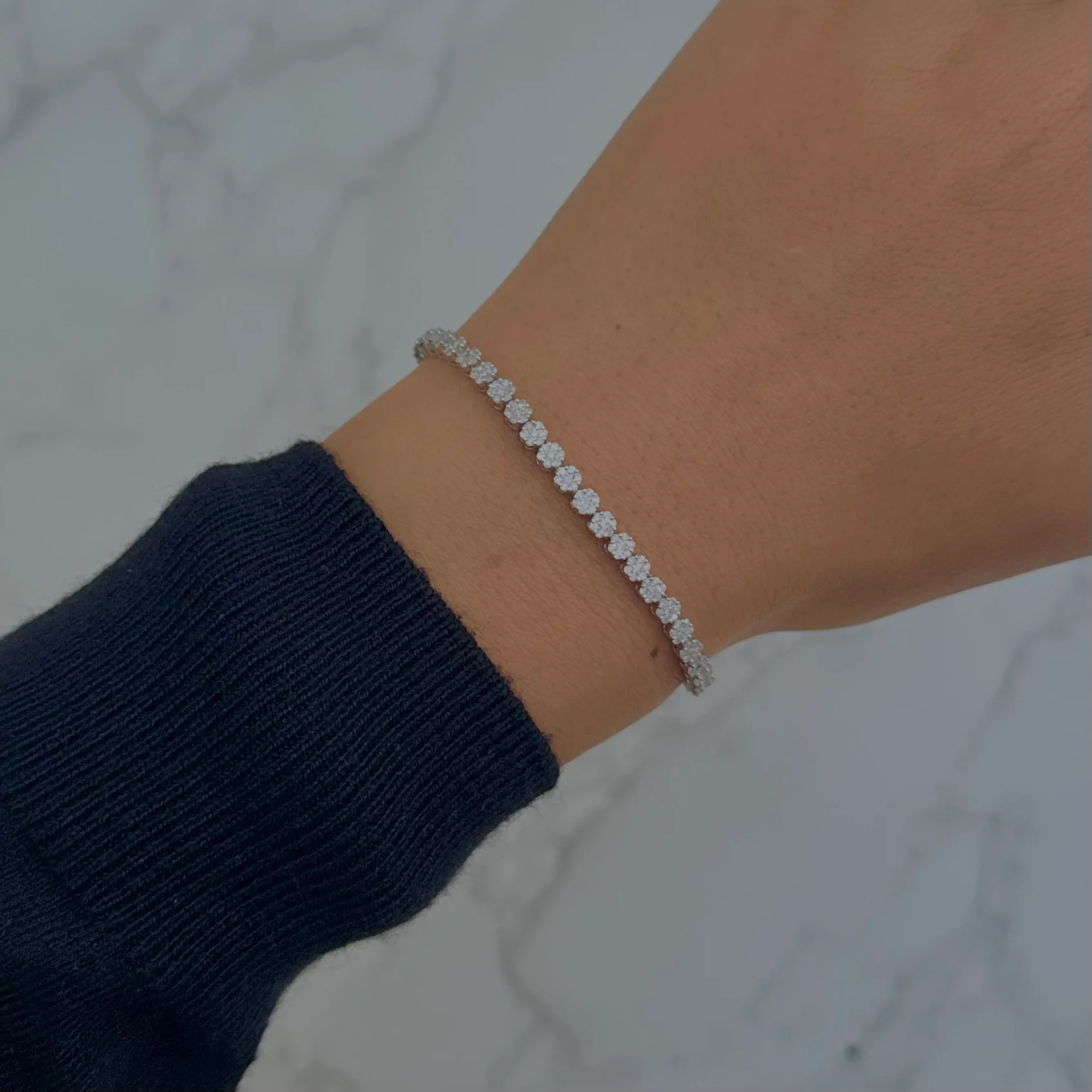 14K GOLD DIAMOND FRANCINE BRACELET - Image 4