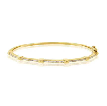 14K GOLD DIAMOND FRANKIE BANGLE